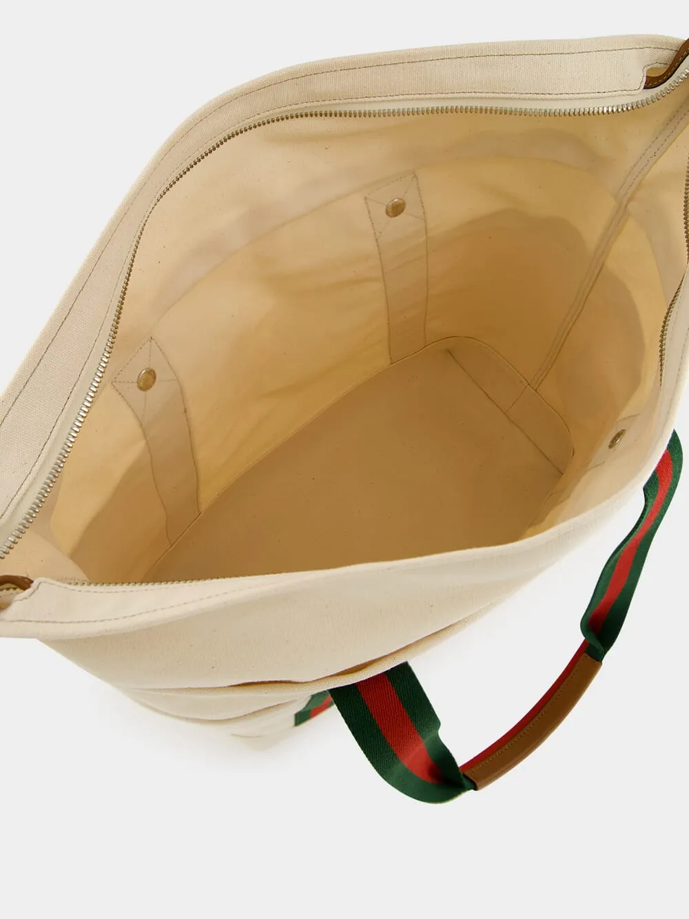 Off-White Medium Printed Canvas Bag with Web sold by Fashion Clinic product image thumbnail 5