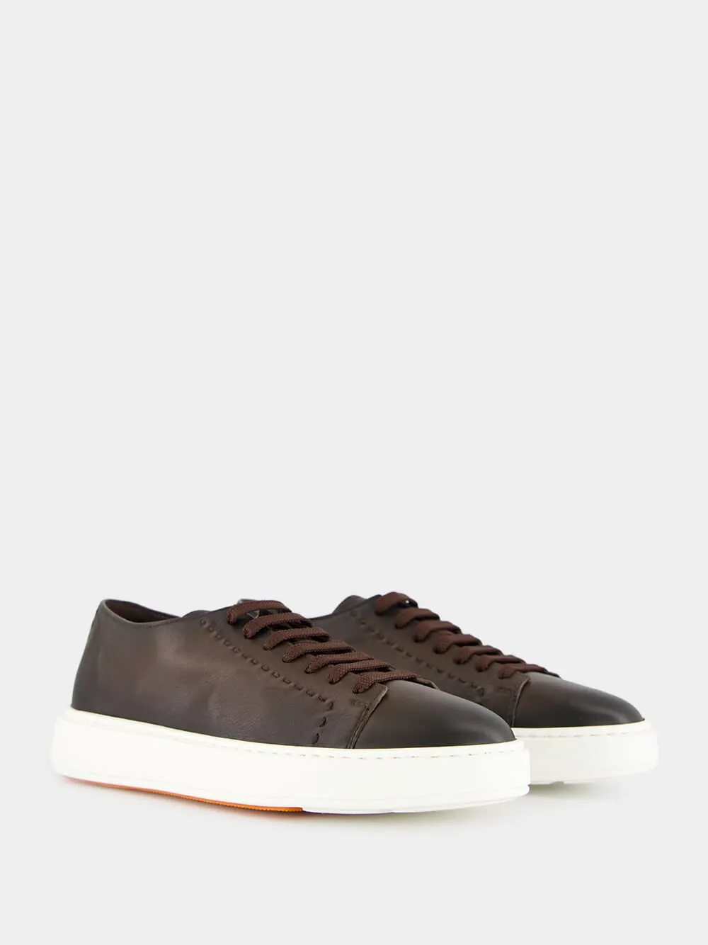 Brown Sneakers L-Top Clean Row Leather sold by Fashion Clinic product image thumbnail 3