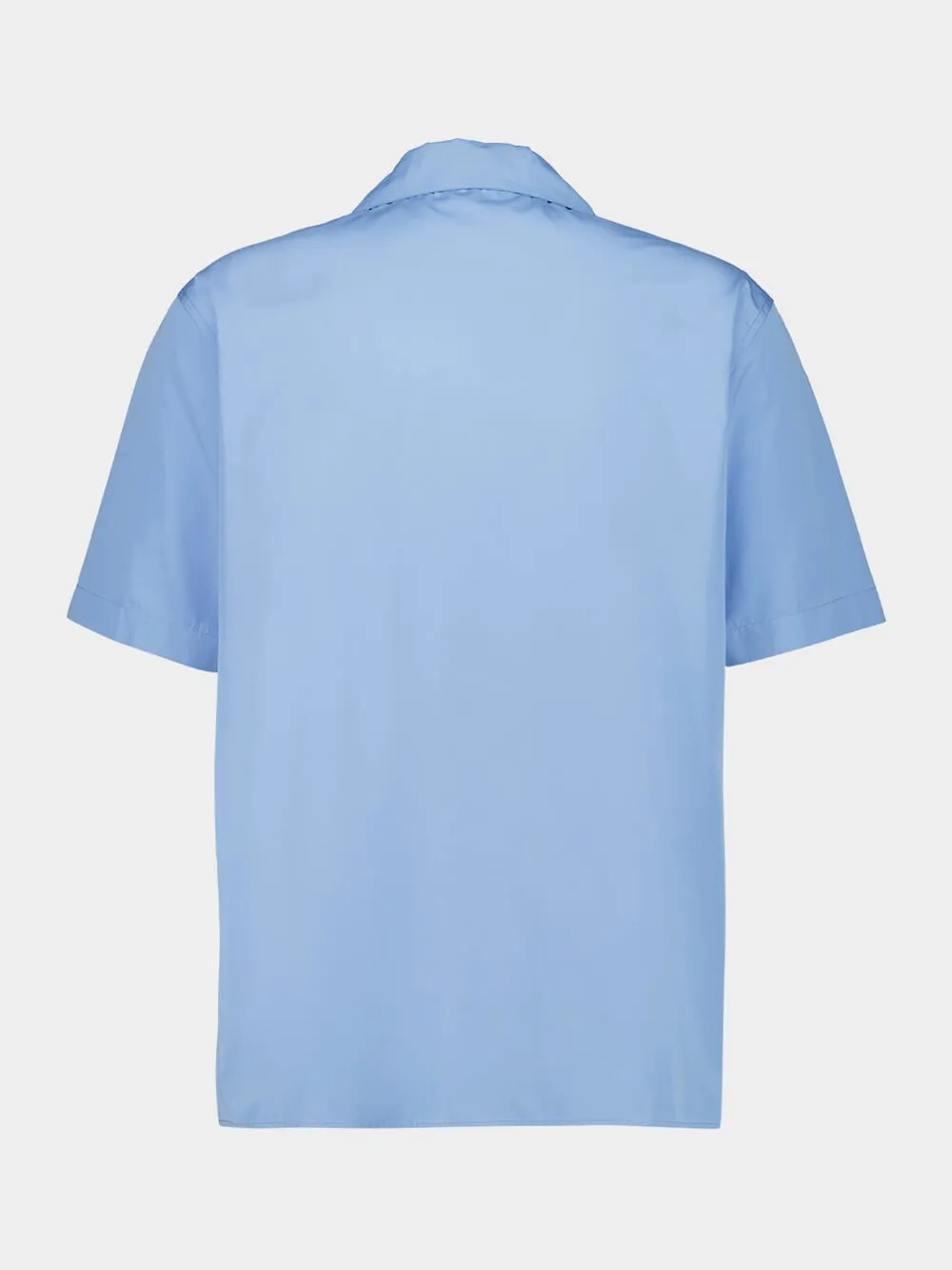 Blue Shirt Disco Bowling Dyed Popeline Cotton sold by Fashion Clinic product image thumbnail 2