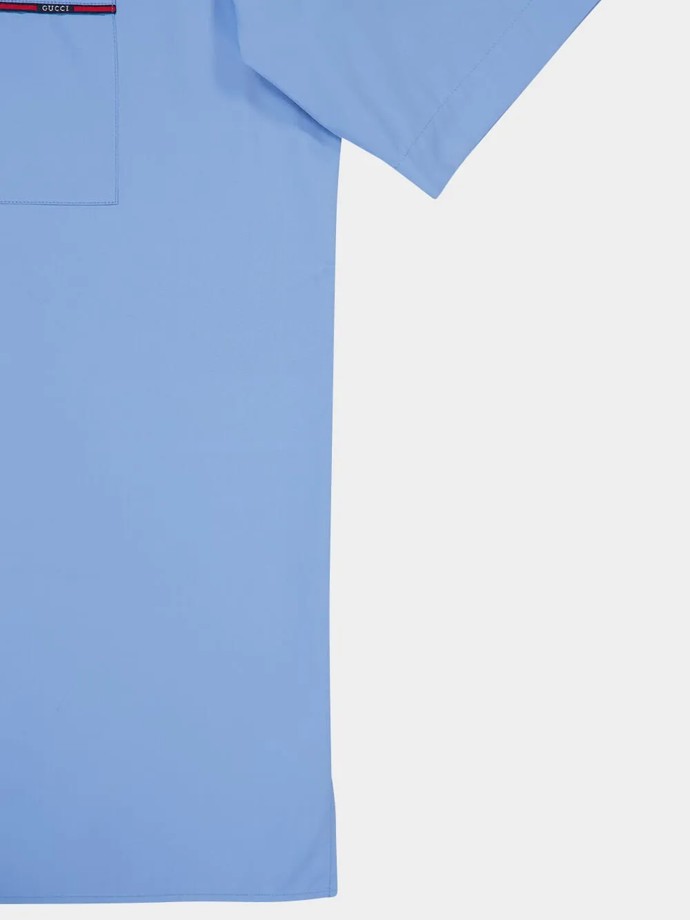 Blue Shirt Disco Bowling Dyed Popeline Cotton sold by Fashion Clinic product image thumbnail 4