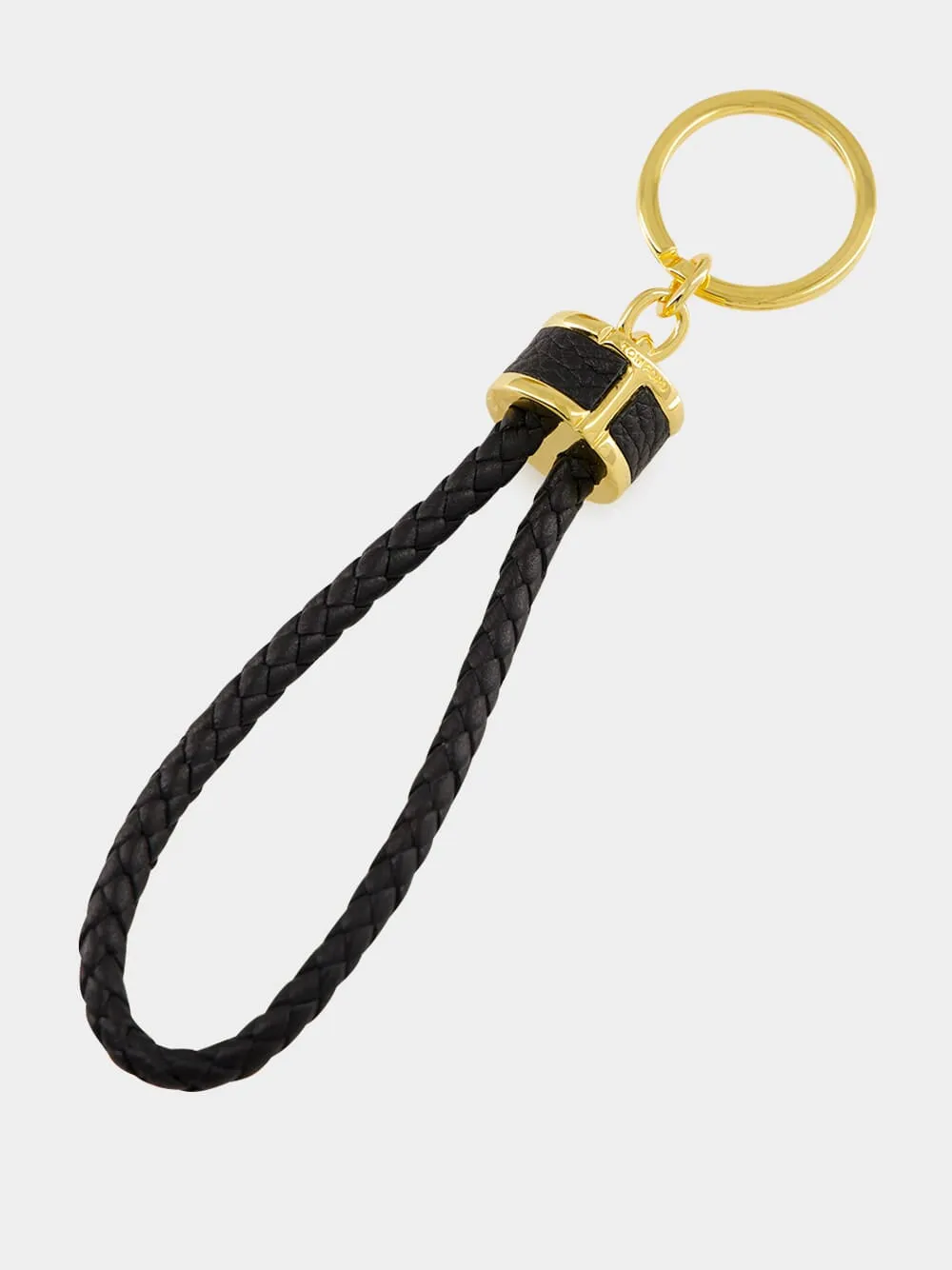 Black Keyring T Loop Soft Grain Leather sold by Fashion Clinic product image thumbnail 3