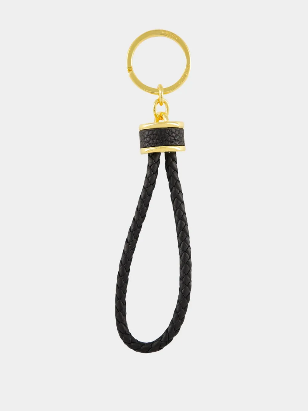 Black Keyring T Loop Soft Grain Leather sold by Fashion Clinic