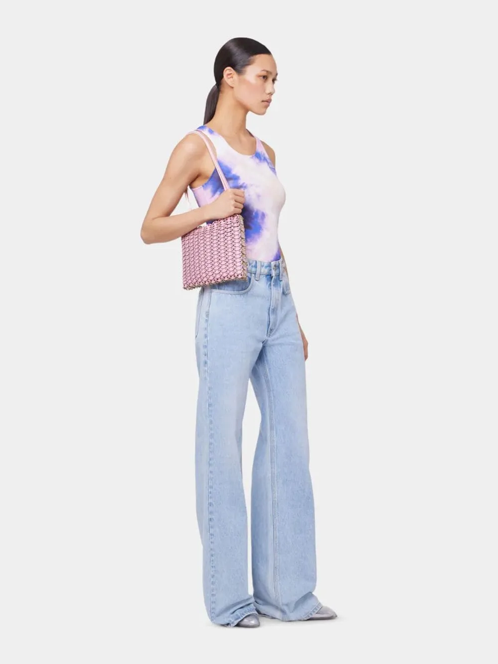 Pink and Gold 1969 Leather Flip Bag sold by Fashion Clinic