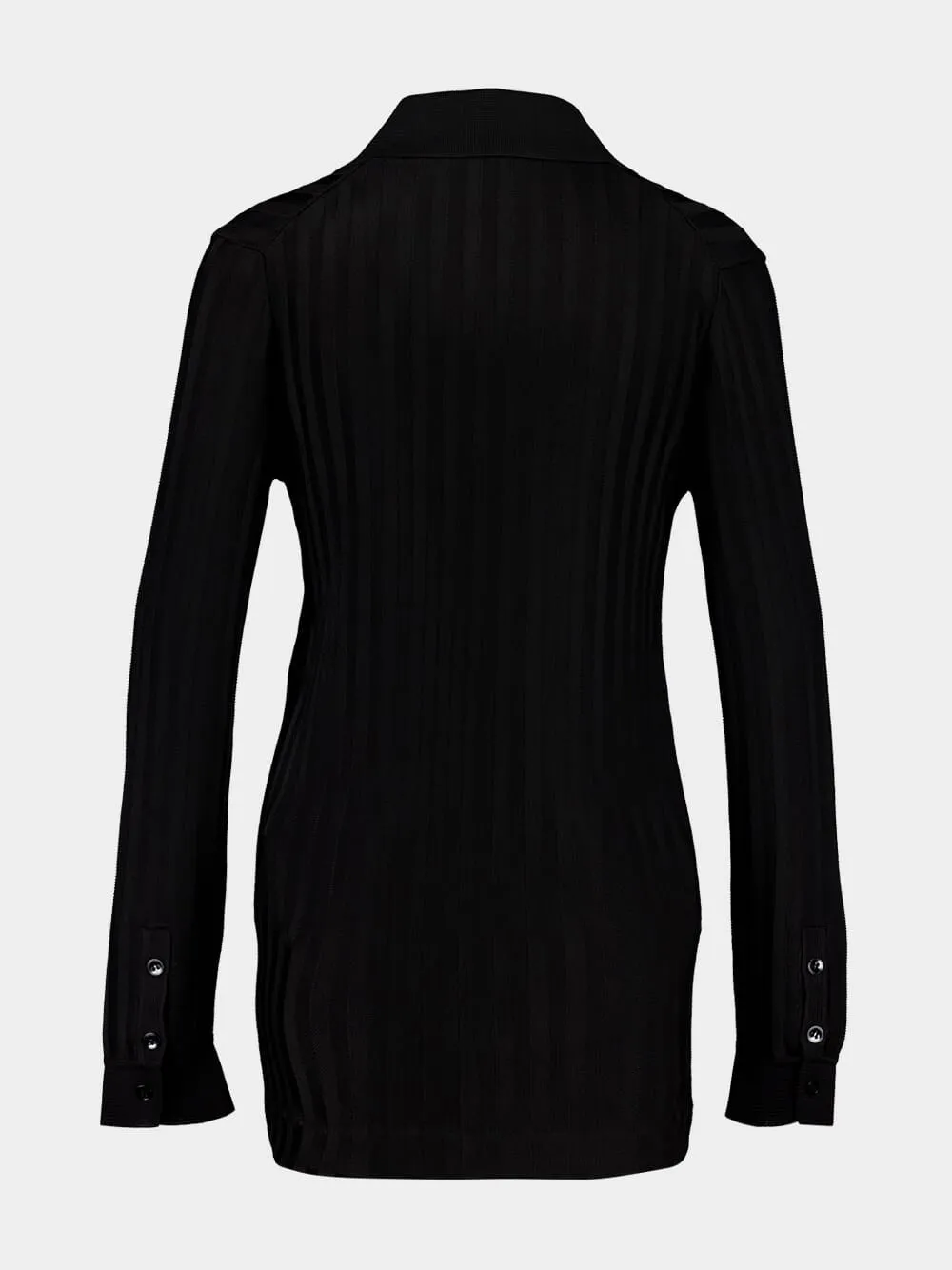 Black Long-Sleeve Knit Shirt sold by Fashion Clinic product image thumbnail 2