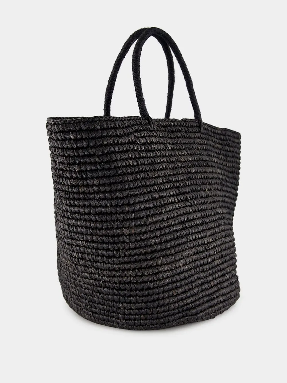 Black Straw Maxi Tote sold by Fashion Clinic product image thumbnail 2