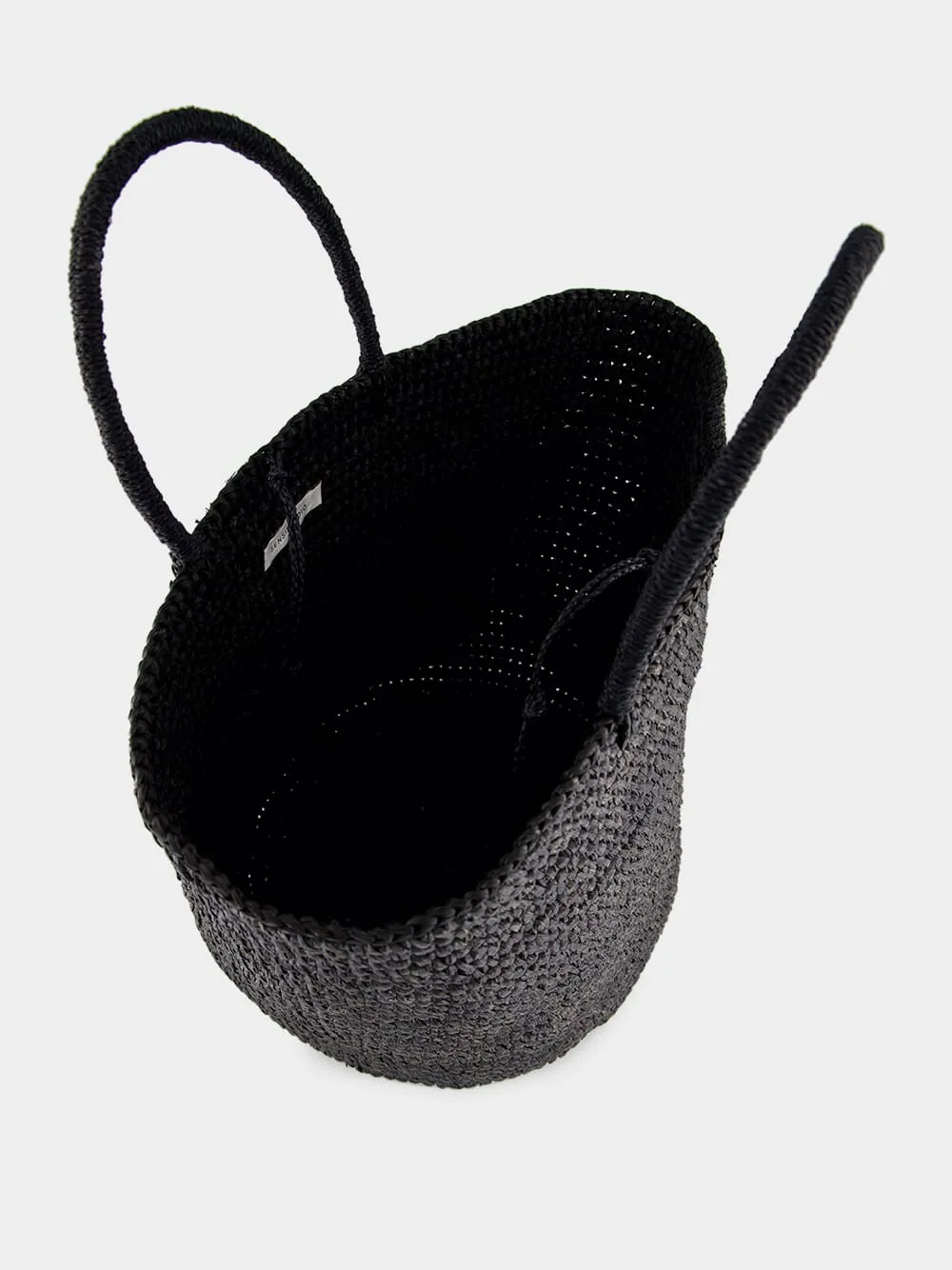 Black Straw Maxi Tote sold by Fashion Clinic product image thumbnail 5