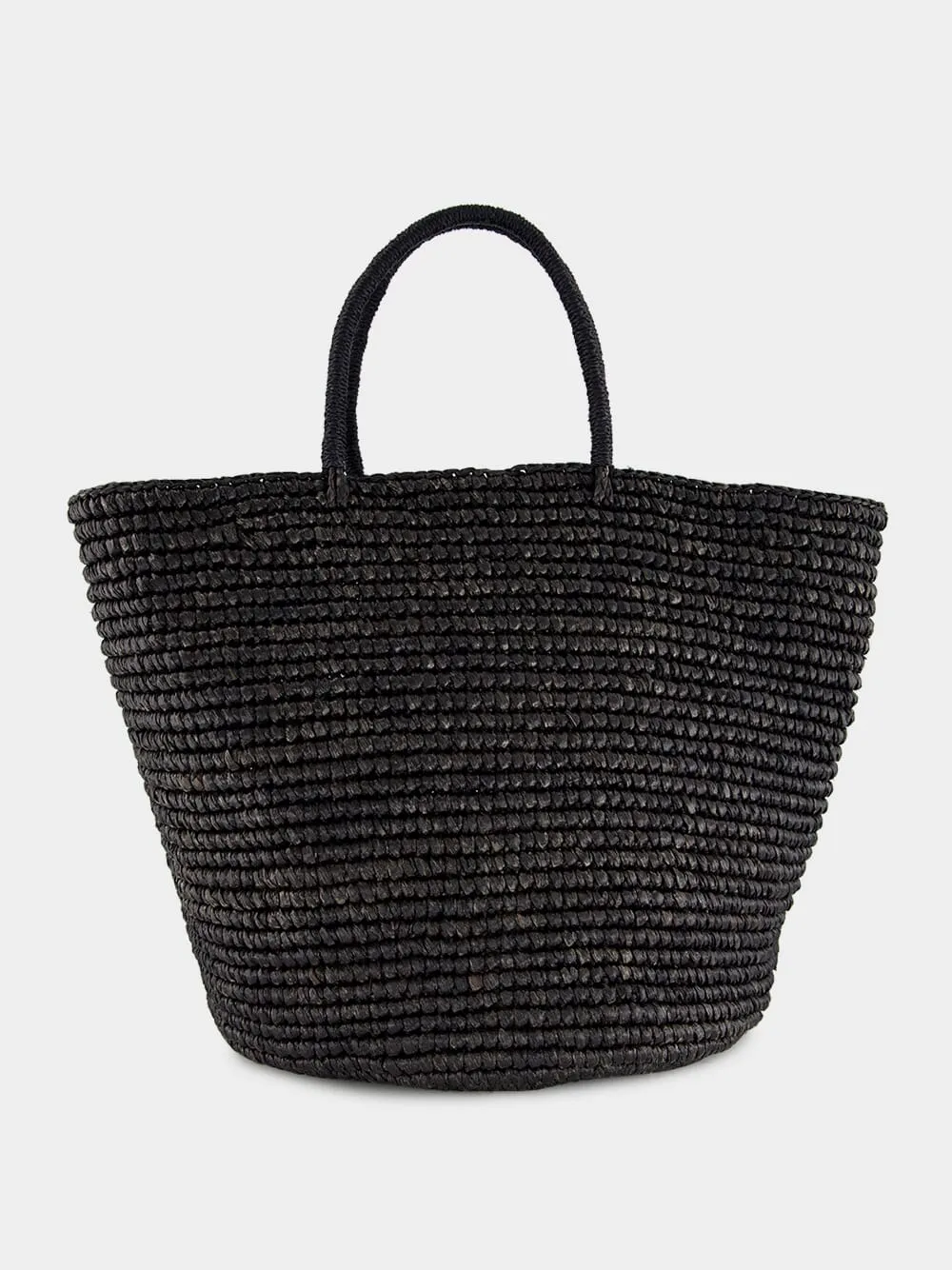 Black Straw Maxi Tote sold by Fashion Clinic