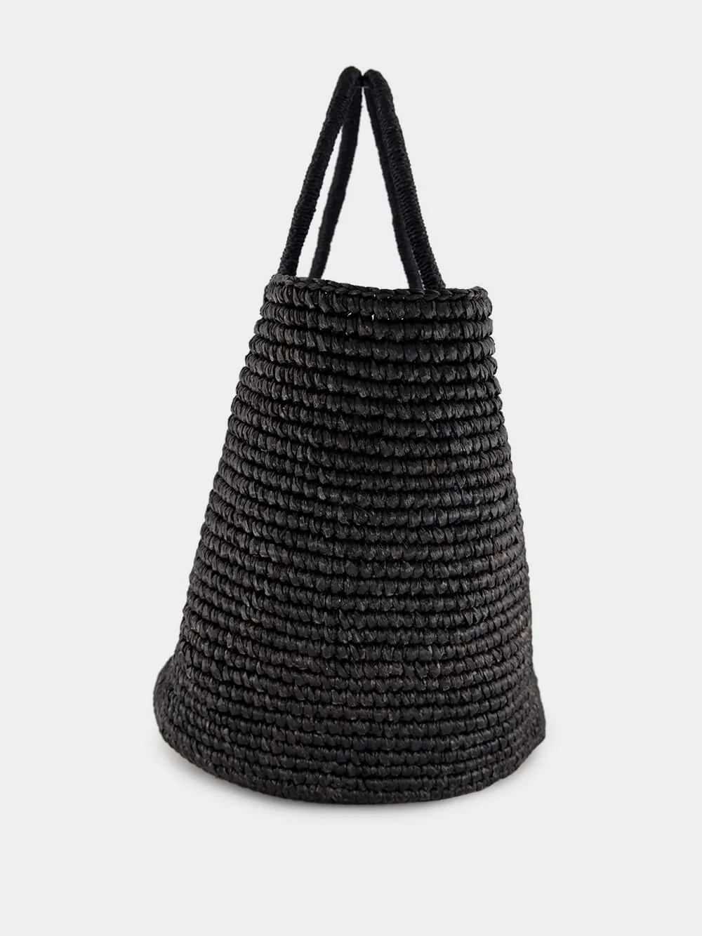 Black Straw Maxi Tote sold by Fashion Clinic product image thumbnail 3