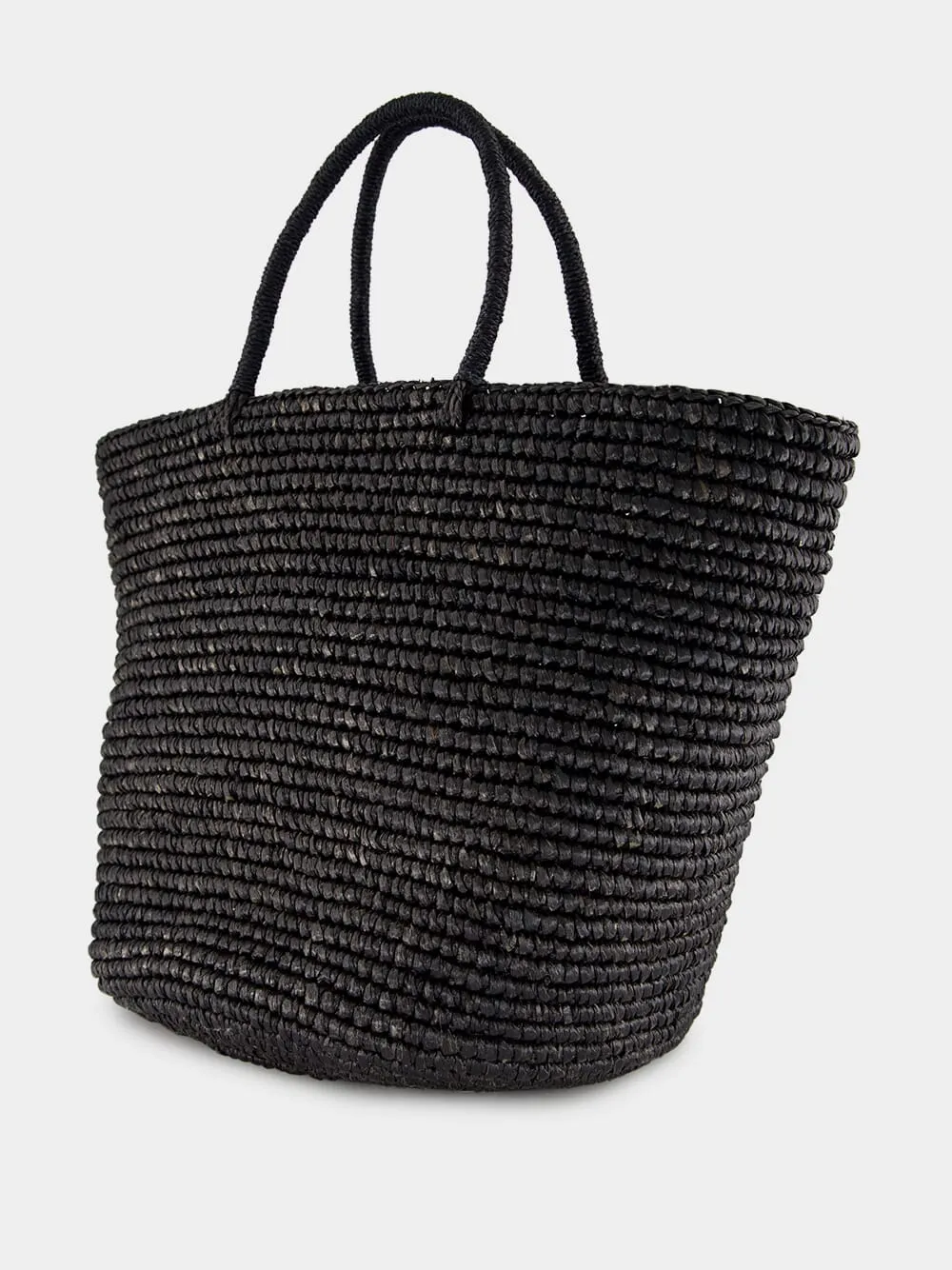 Black Straw Maxi Tote sold by Fashion Clinic product image thumbnail 4