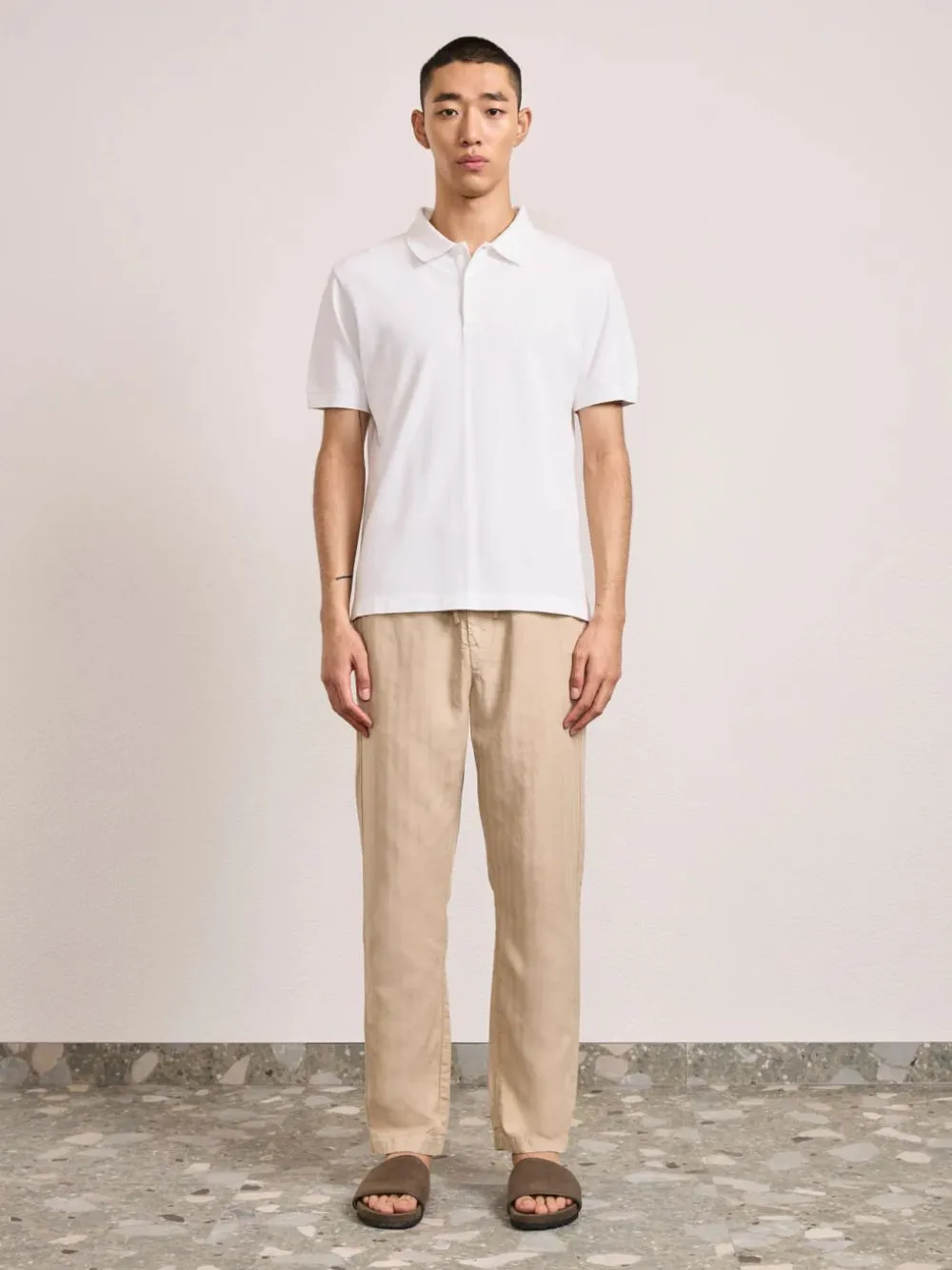 White Horacio Cotton Polo Shirt sold by Fashion Clinic product image thumbnail 2