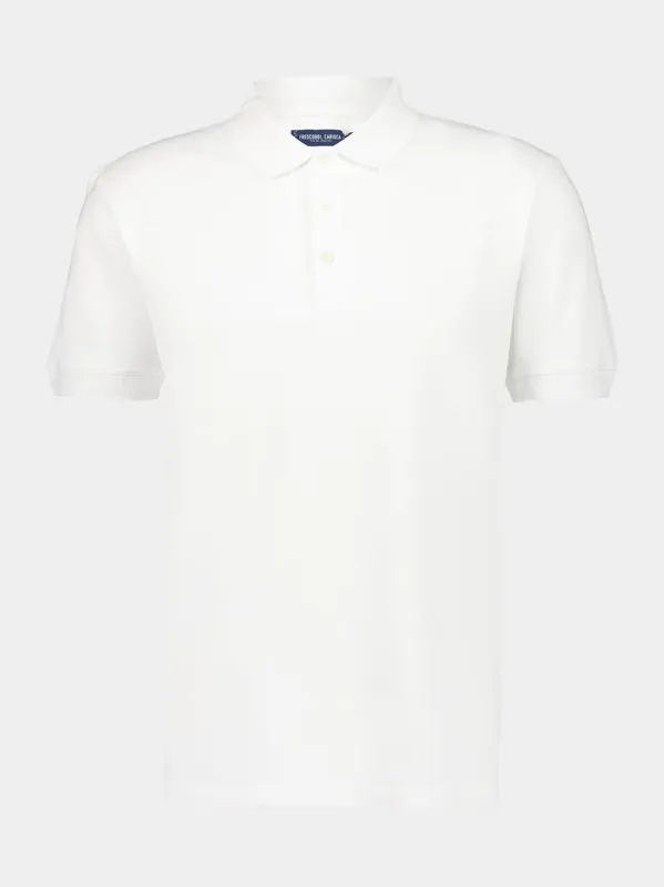 White Horacio Cotton Polo Shirt sold by Fashion Clinic
