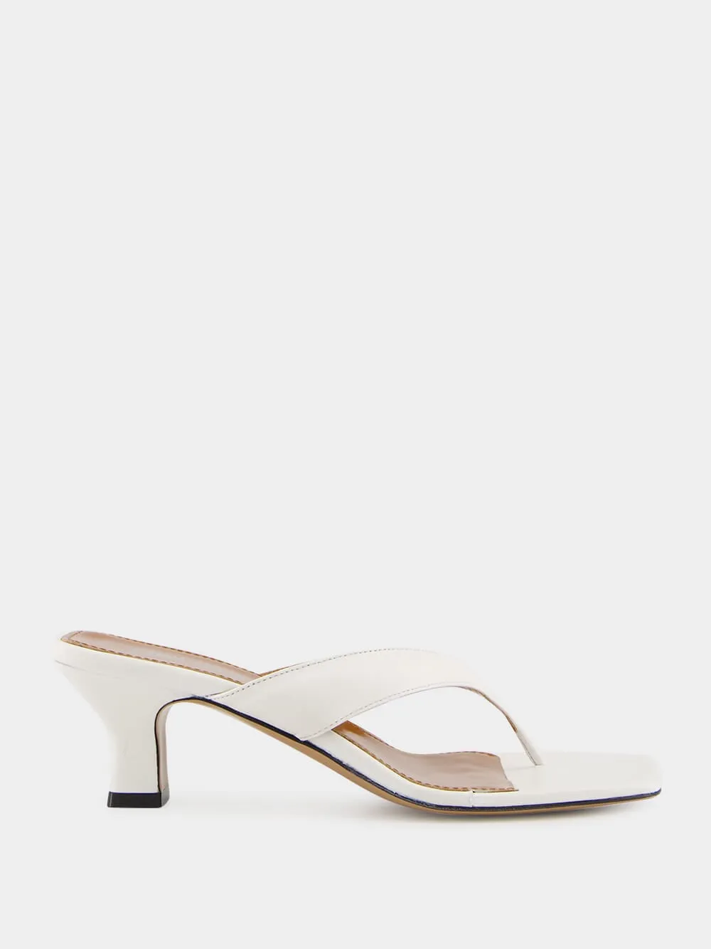 White Portofino Leather Mules sold by Fashion Clinic