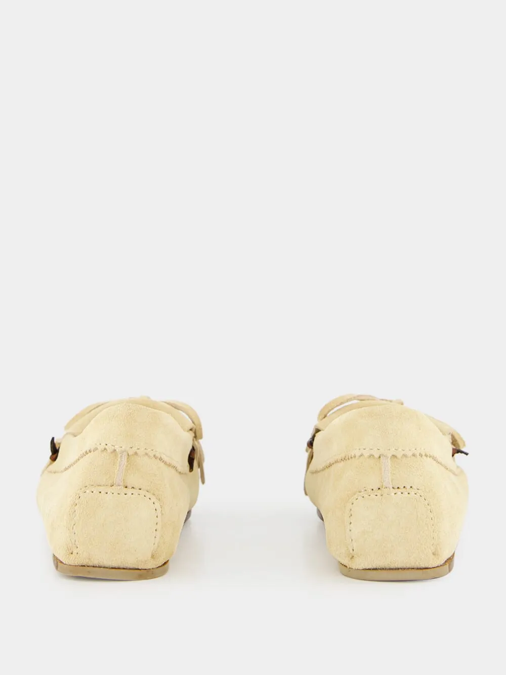 Ecru Indiana Suede Leather Loafers sold by Fashion Clinic product image thumbnail 5