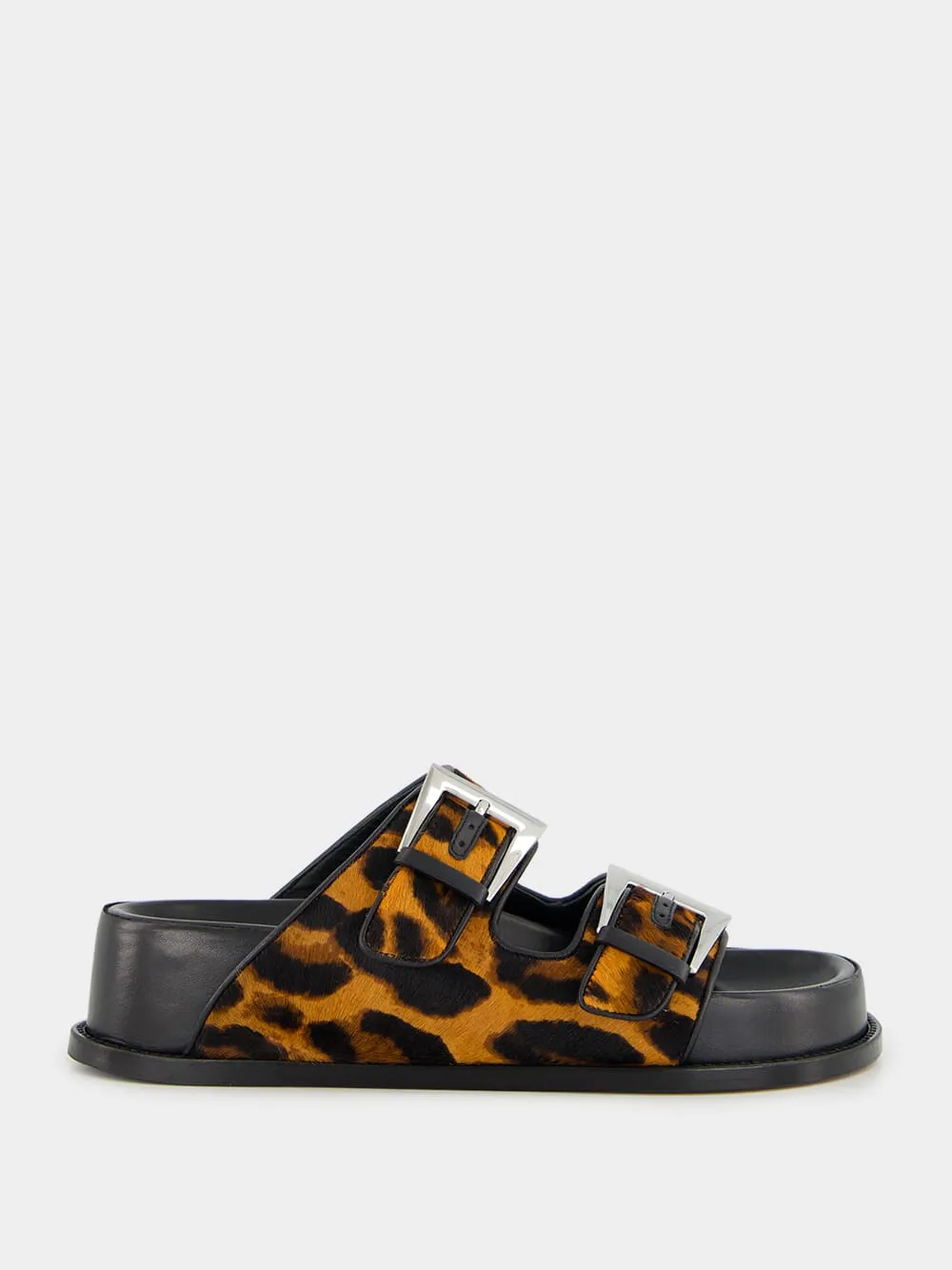 Leopard Cleveland Flat Sandals sold by Fashion Clinic