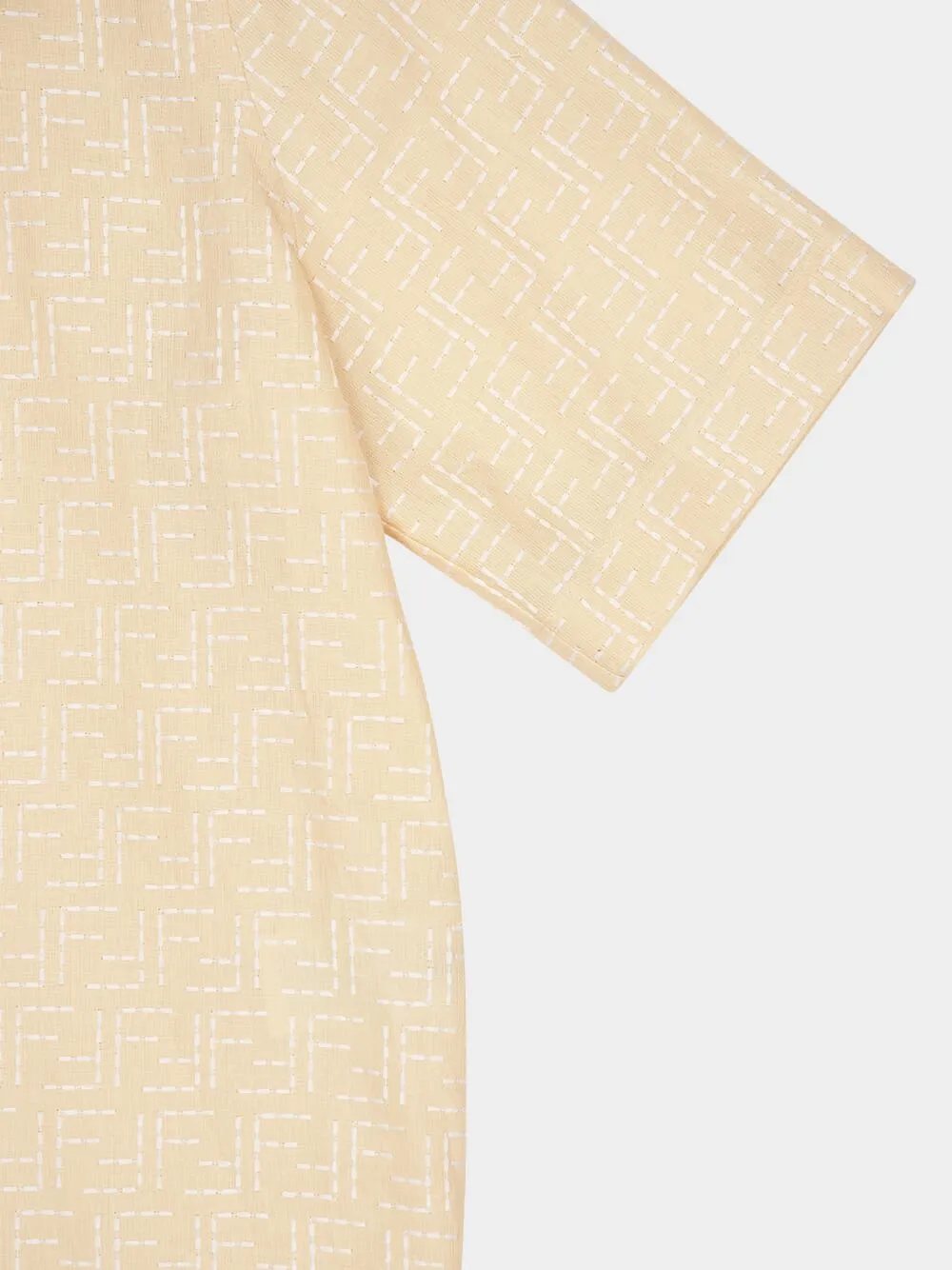 Yellow Linen FF Jacquard Shirt sold by Fashion Clinic product image thumbnail 4