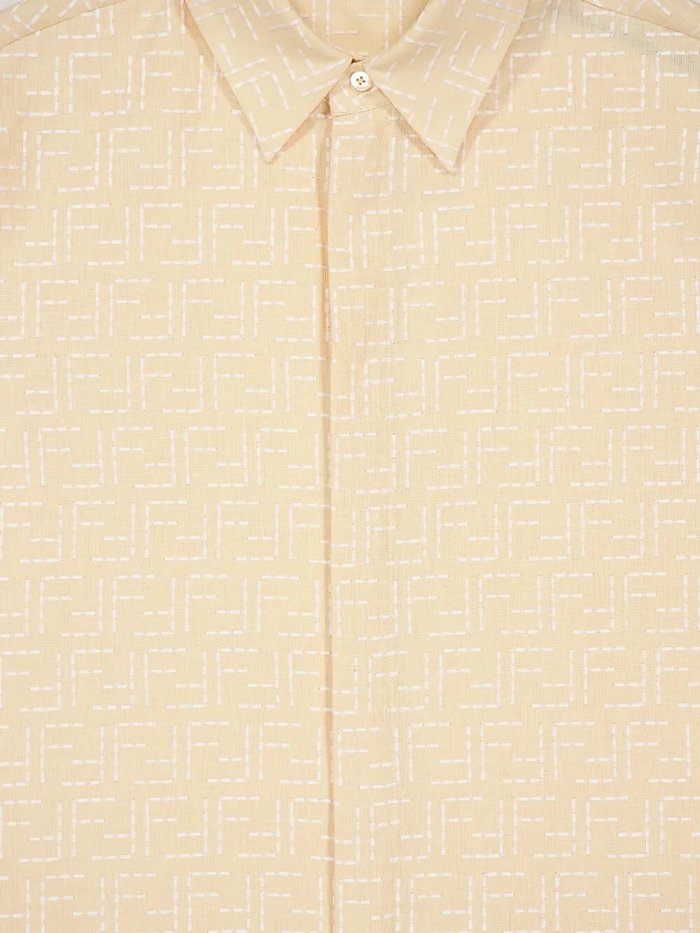 Yellow Linen FF Jacquard Shirt sold by Fashion Clinic product image thumbnail 3