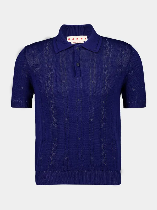 Bluette Knit Cotton Polo Shirt made by Marni