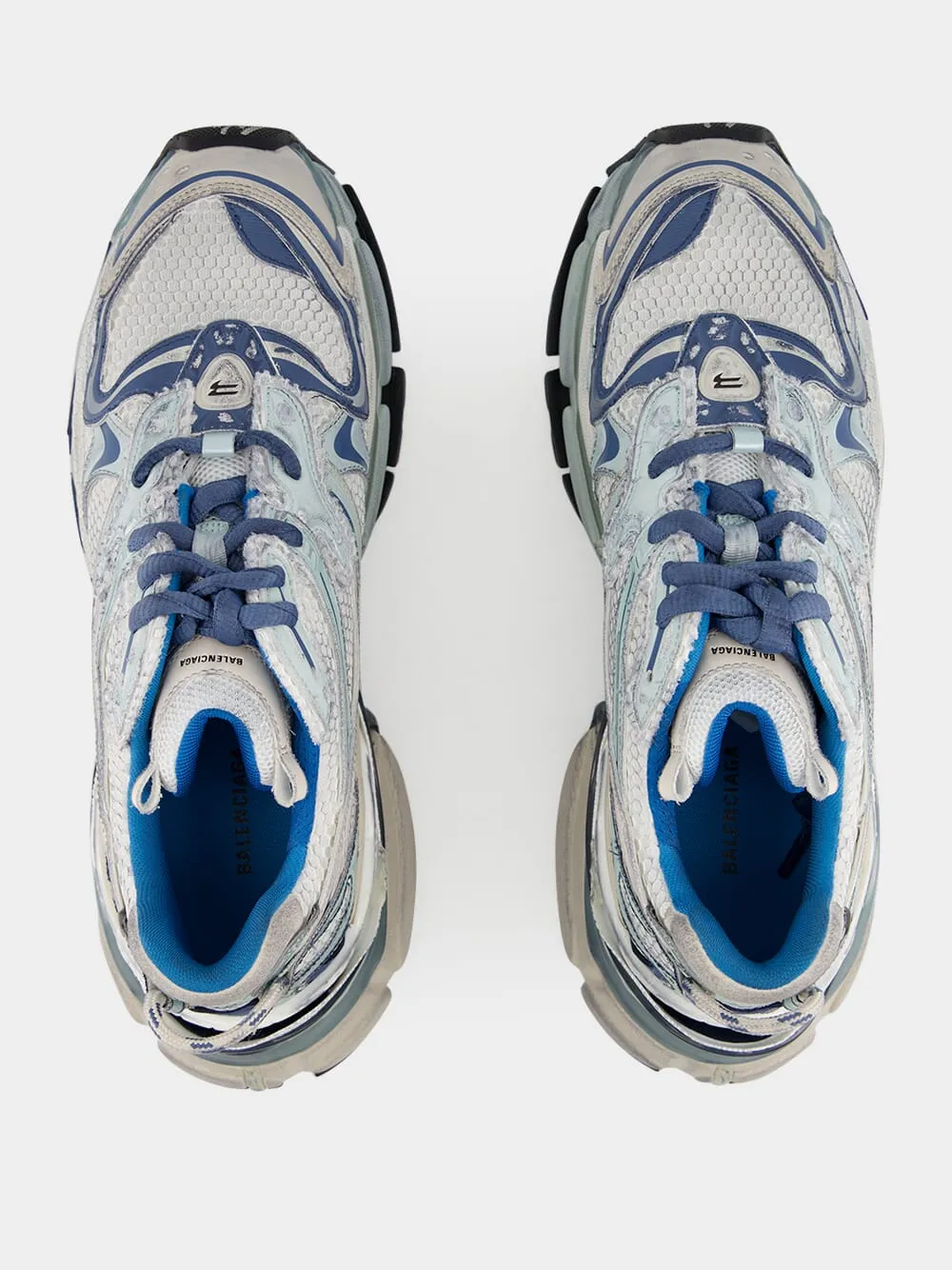 White, Blue & Beige Runner 2.0 Sneakers sold by Fashion Clinic product image thumbnail 4