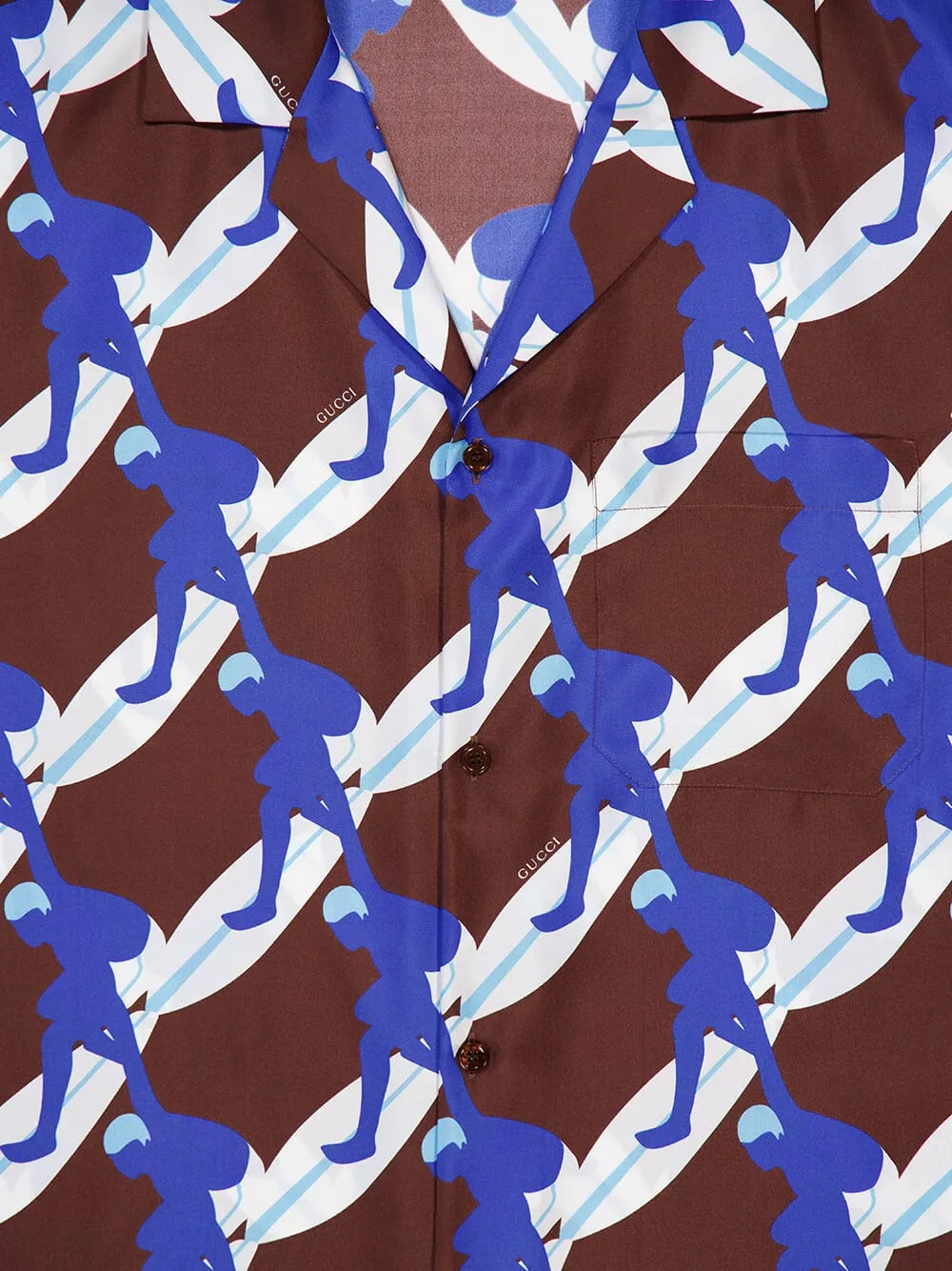 Brown Multicolour Printed Silk Bowling Shirt sold by Fashion Clinic product image thumbnail 3