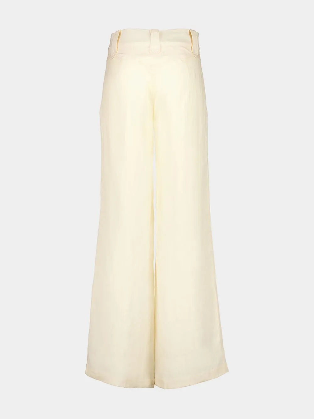 Ecru Passage Poise Wide-Leg Linen Pants sold by Fashion Clinic product image thumbnail 2