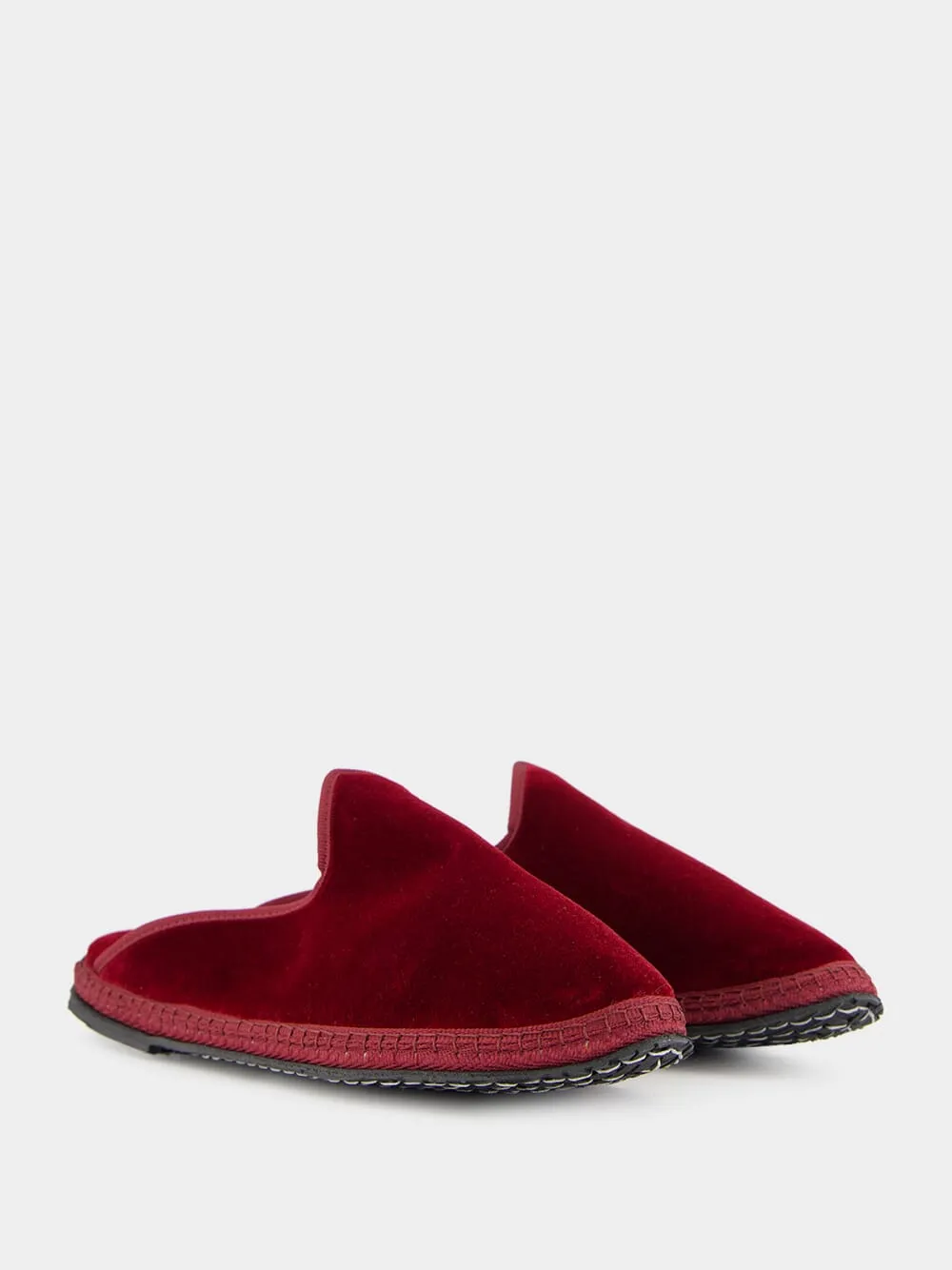 Dandy Slippers in Bordeaux Sipario Velvet sold by Fashion Clinic product image thumbnail 3