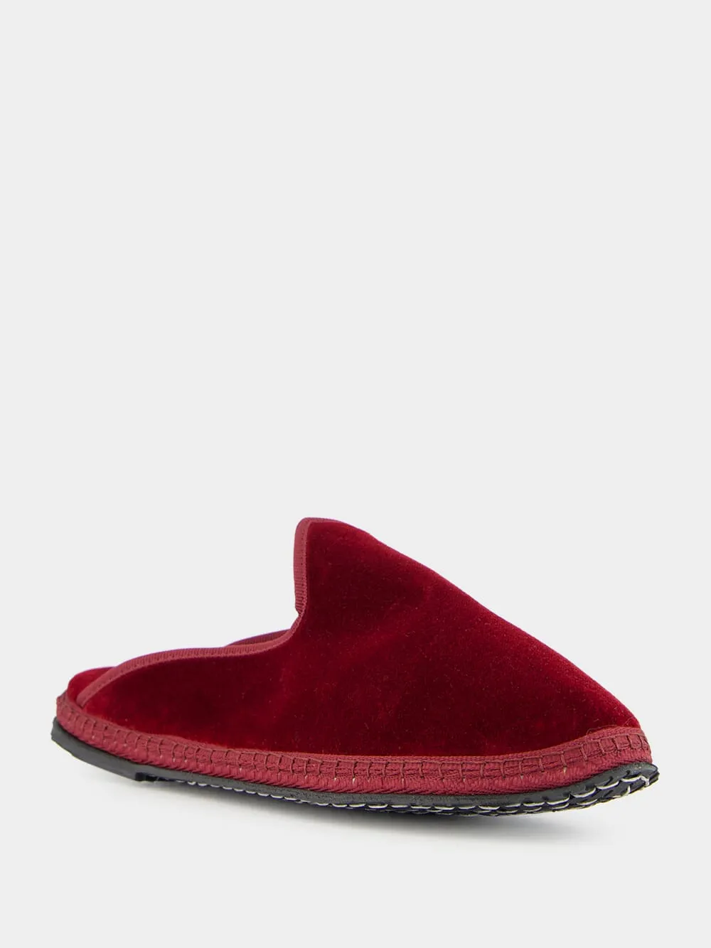 Dandy Slippers in Bordeaux Sipario Velvet sold by Fashion Clinic product image thumbnail 2