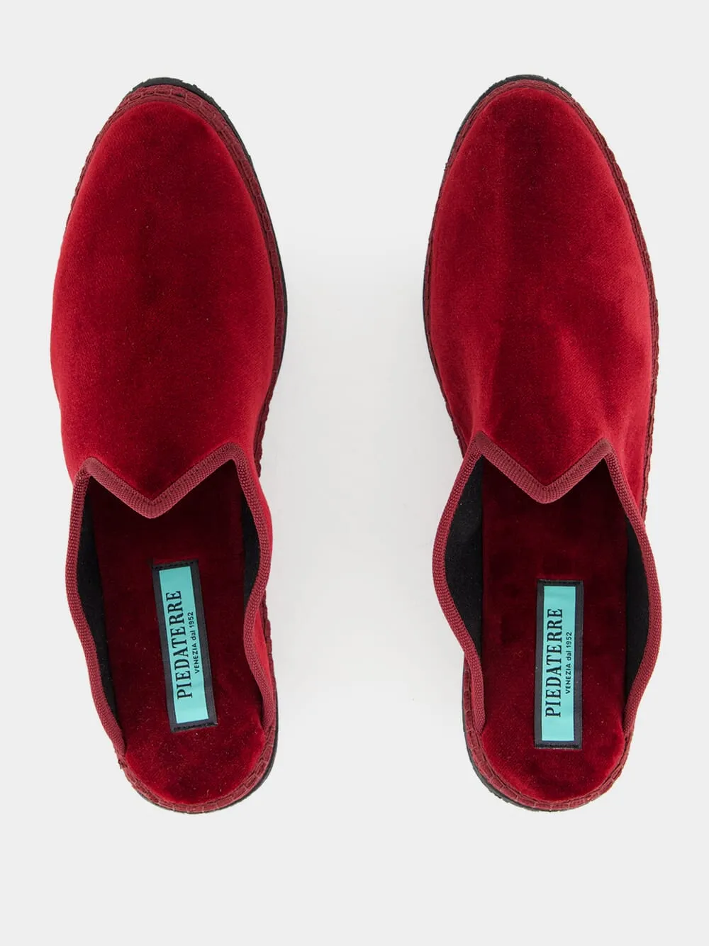 Dandy Slippers in Bordeaux Sipario Velvet sold by Fashion Clinic product image thumbnail 4