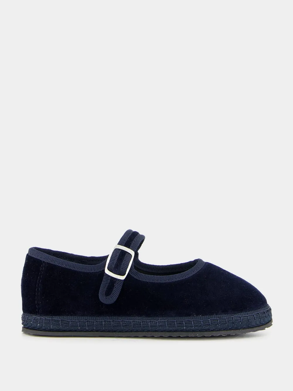 Mary Jane Bambino in Blue Mercantile Velvet sold by Fashion Clinic