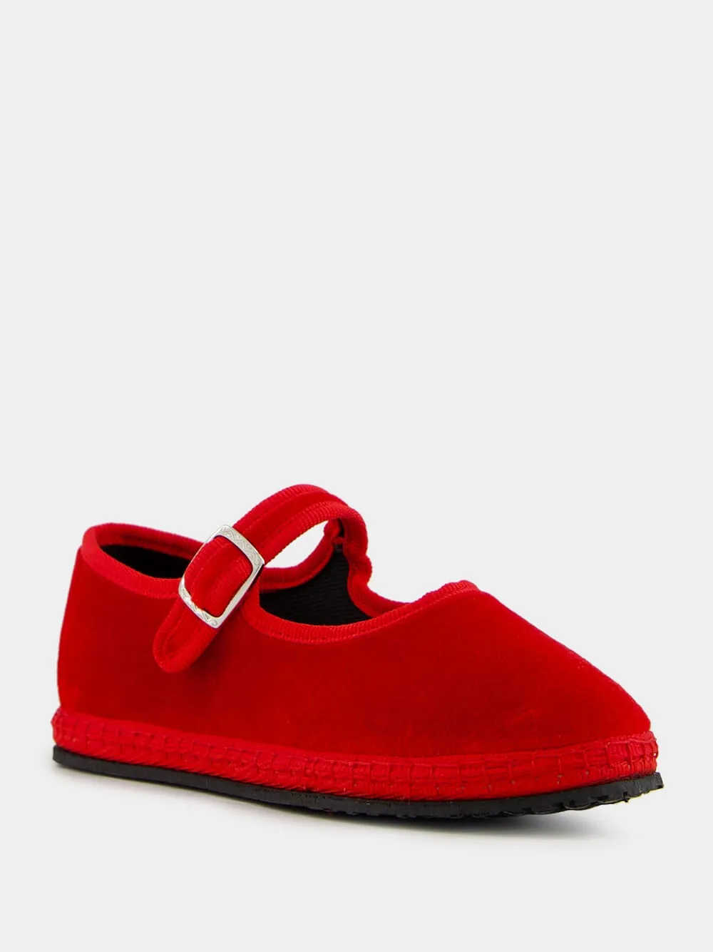 Mary Jane Bambino in Red Refosco Velvet sold by Fashion Clinic product image thumbnail 5