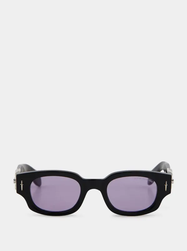 Black Soaring Eagle Rectangle Sunglasses made by Cutler and Gross
