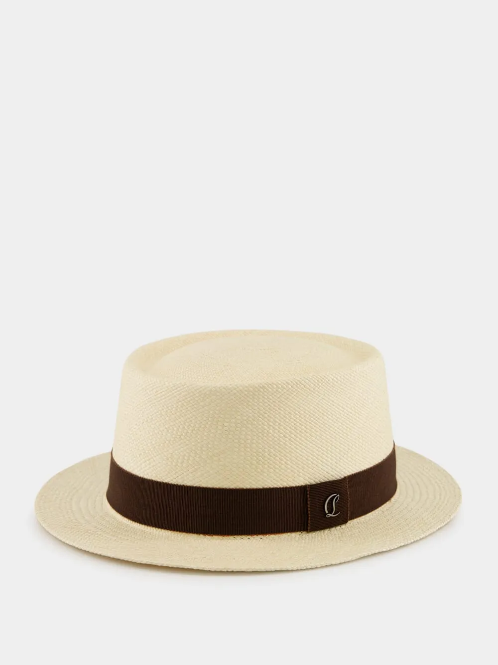 Natural and Brown Andaloubi Panama Hat sold by Fashion Clinic