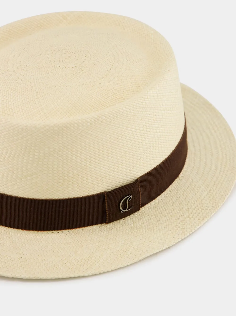 Natural and Brown Andaloubi Panama Hat sold by Fashion Clinic product image thumbnail 3