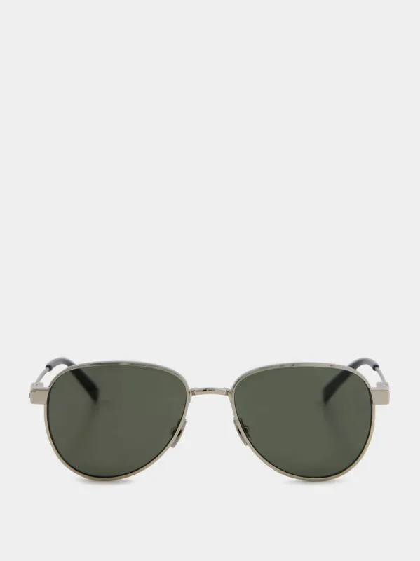 Silver & Grey YSL 722 Metal Sunglasses sold by Fashion Clinic