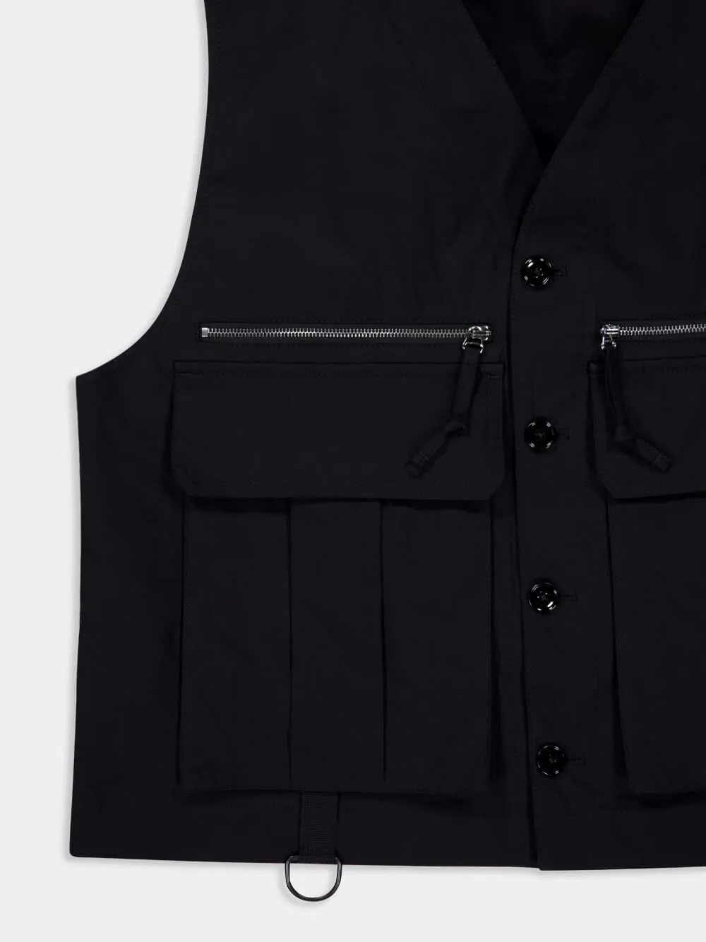 Black Technical Gilet in Ventile® Cotton sold by Fashion Clinic product image thumbnail 5