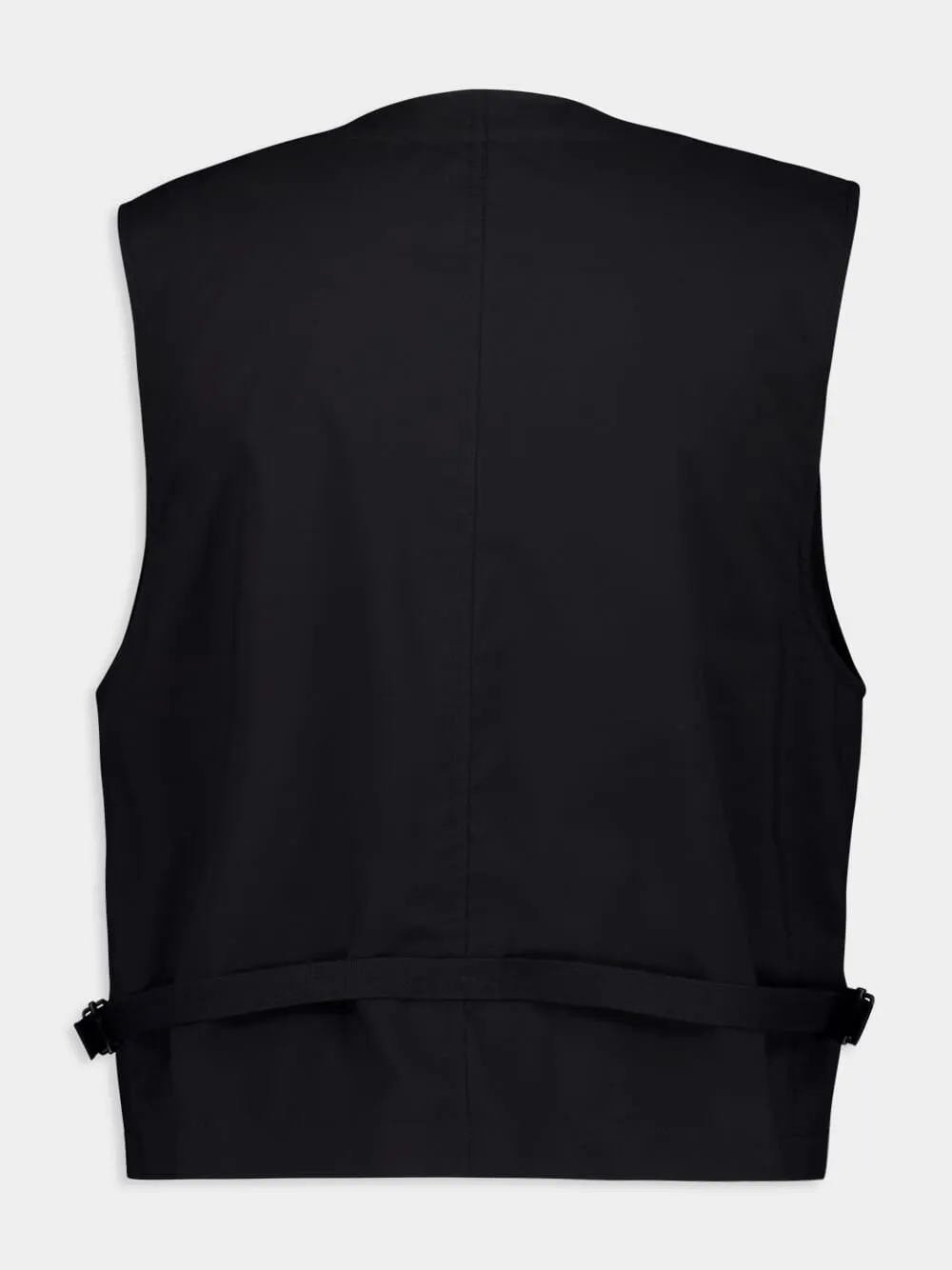 Black Technical Gilet in Ventile® Cotton sold by Fashion Clinic product image thumbnail 3