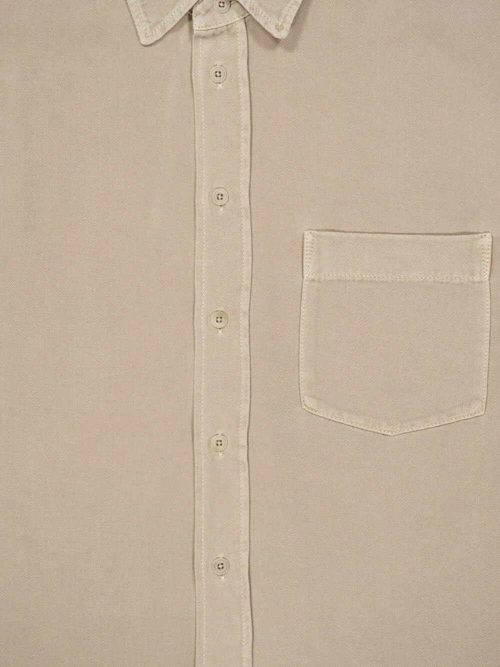 Natural Beige Short Sleeve Denim Shirt sold by Fashion Clinic product image thumbnail 3