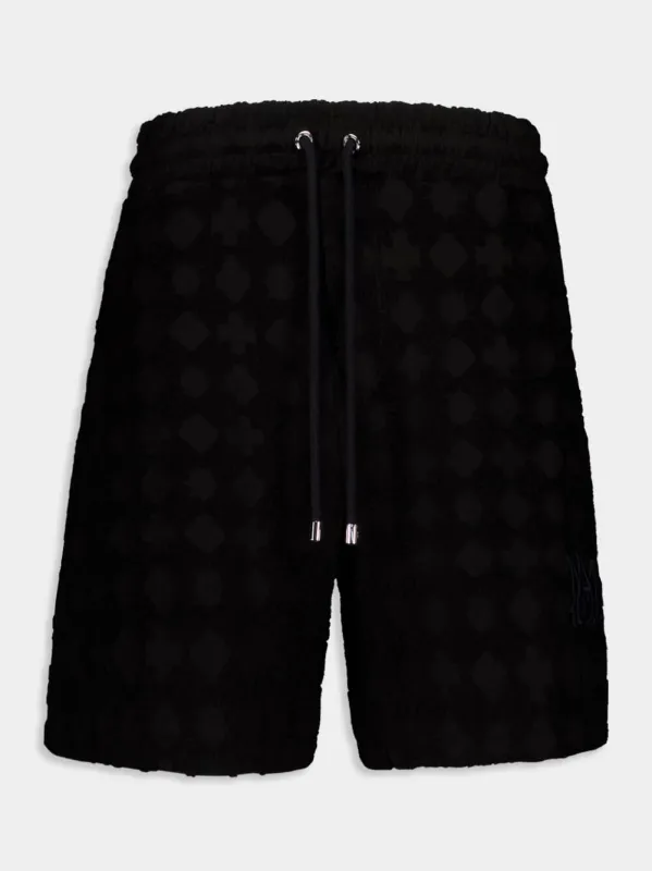 Black MA Quad Toweling Shorts made by AMIRI