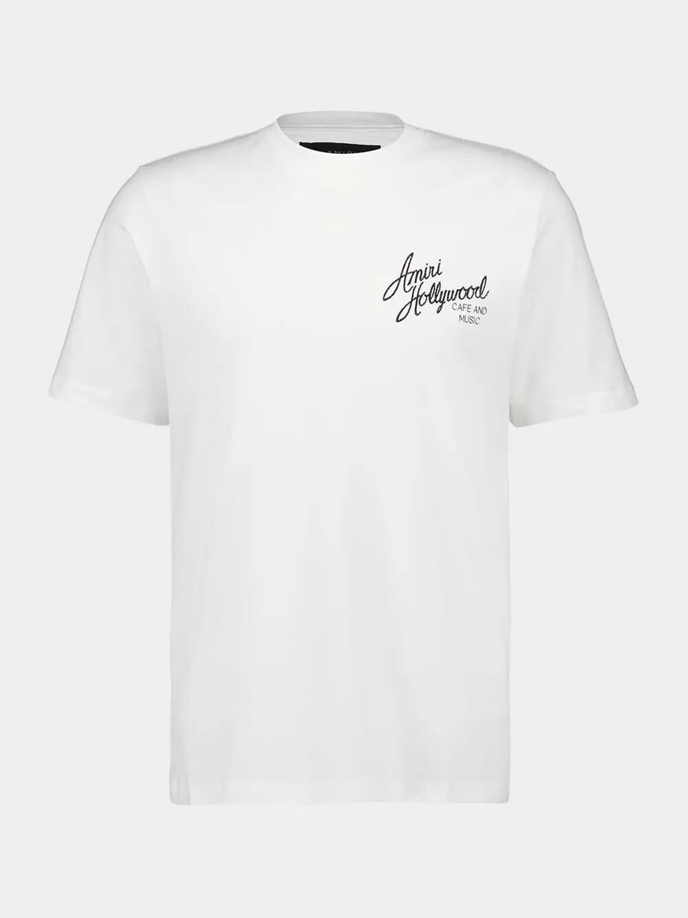 Ivory Hollywood Logo Cotton T-Shirt sold by Fashion Clinic