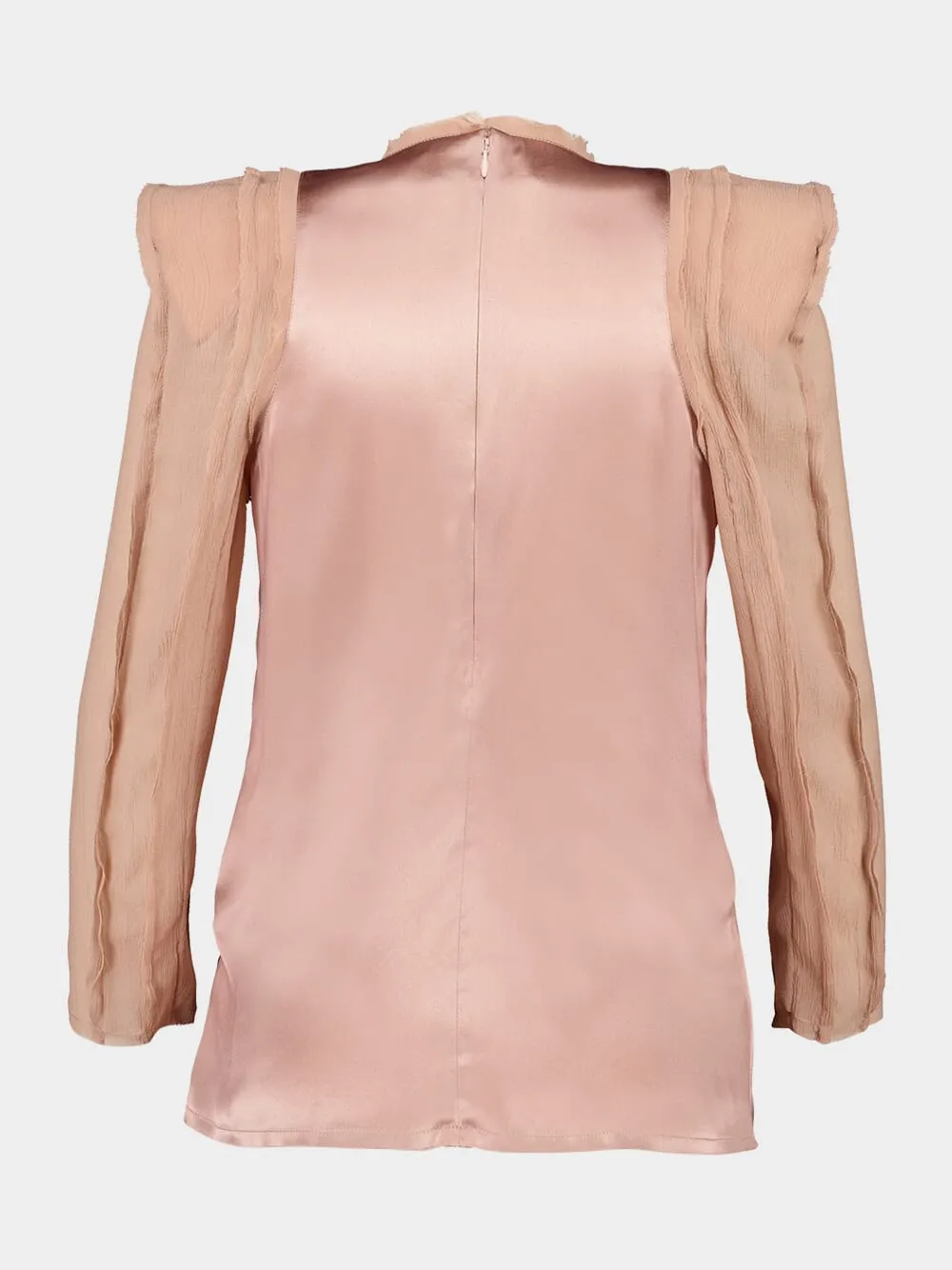Beige Poudre Shoulder-Pad Blouse sold by Fashion Clinic product image thumbnail 2