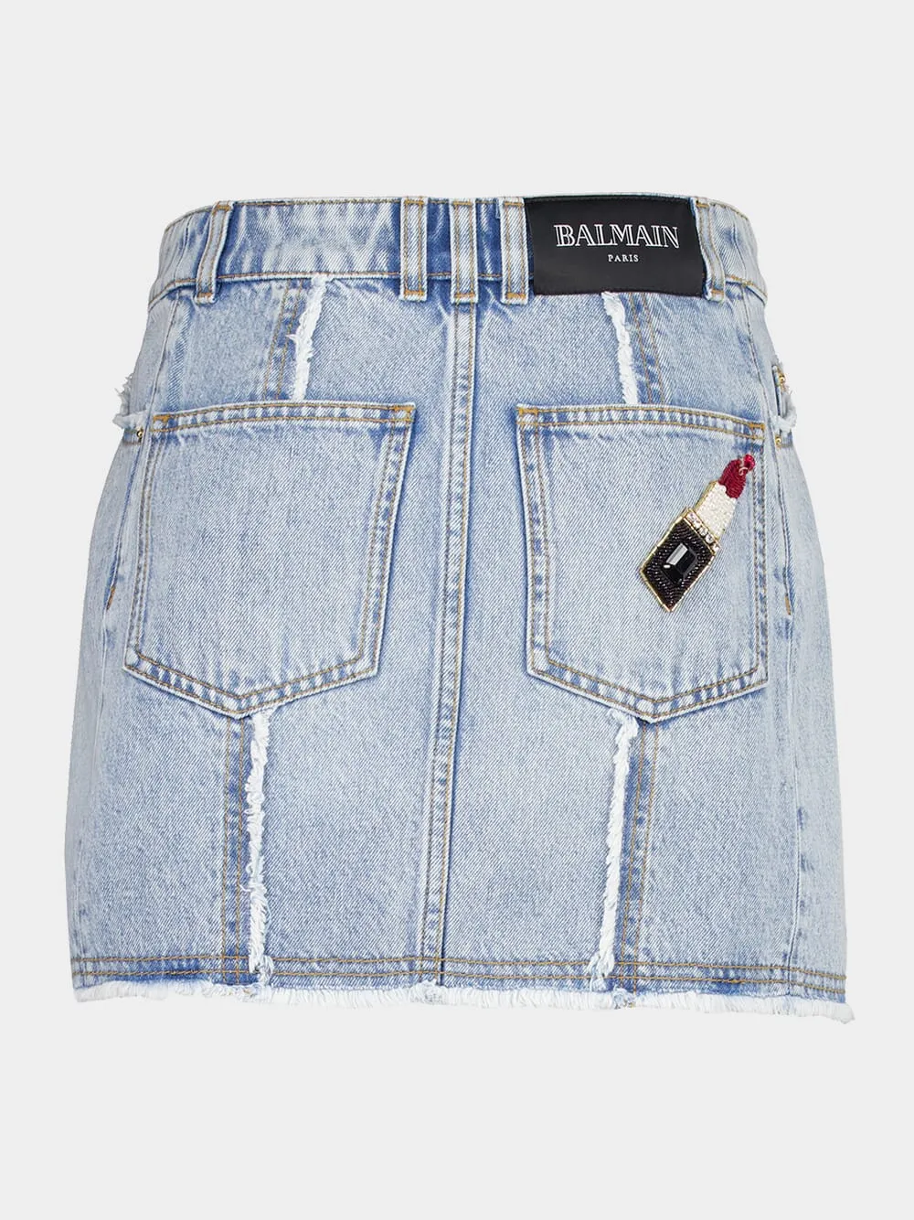 Blue Asymmetric Denim Skirt sold by Fashion Clinic product image thumbnail 3