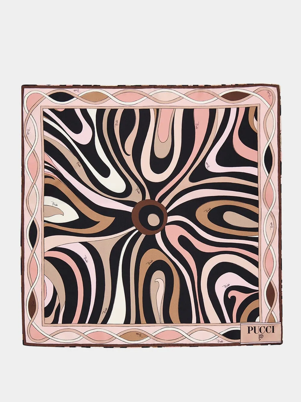 Onde and Pesci Print Silk Twill Foulard sold by Fashion Clinic