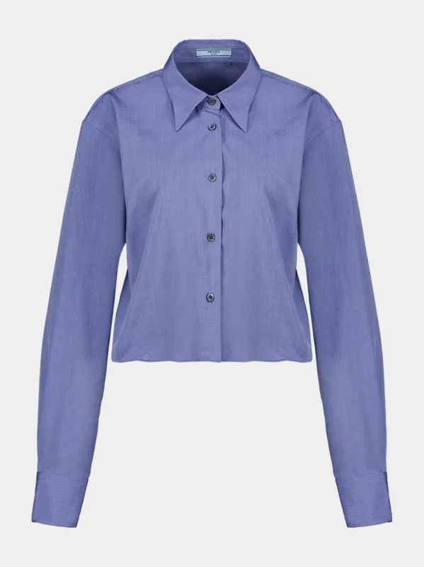 Baltic Blue Fil-à-Fil Shirt sold by Fashion Clinic