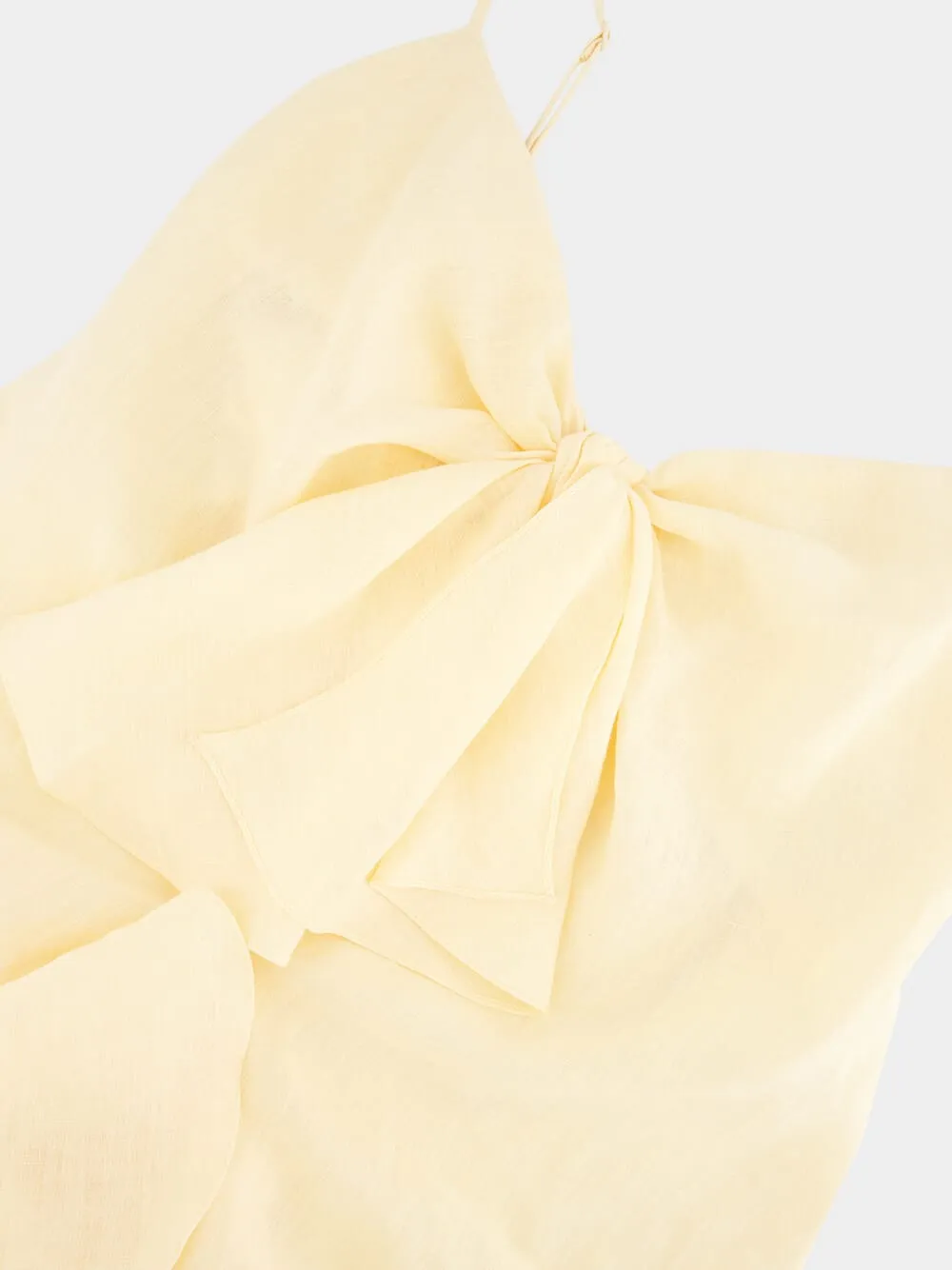 Ecru Zambra Asymmetrical Linen Top sold by Fashion Clinic product image thumbnail 5