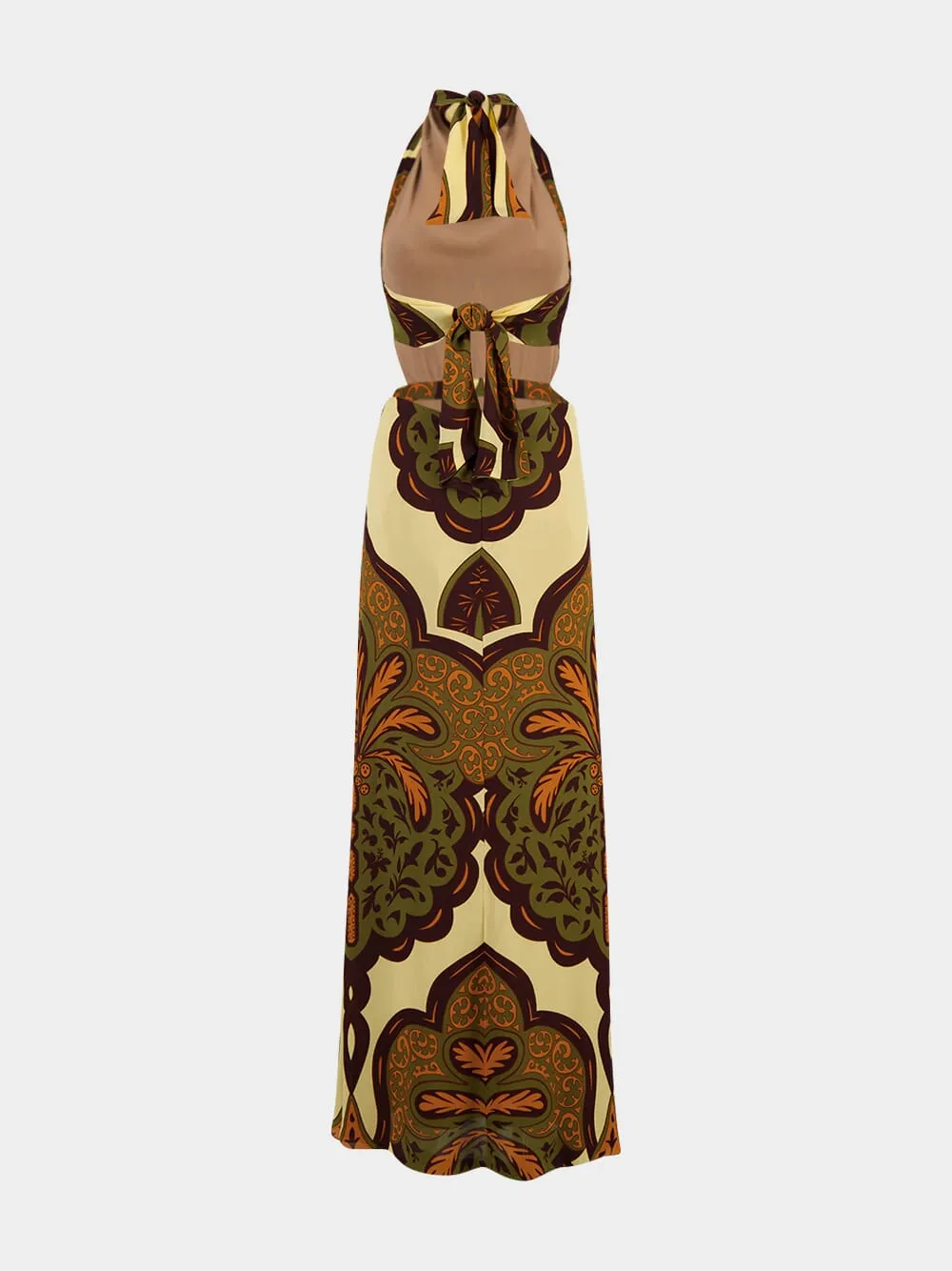 Finding Peace Silk Halter Maxi Dress sold by Fashion Clinic product image thumbnail 4