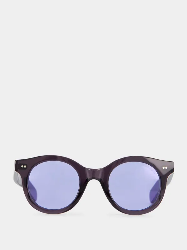 Dark Grey 1390 Round Sunglasses sold by Fashion Clinic