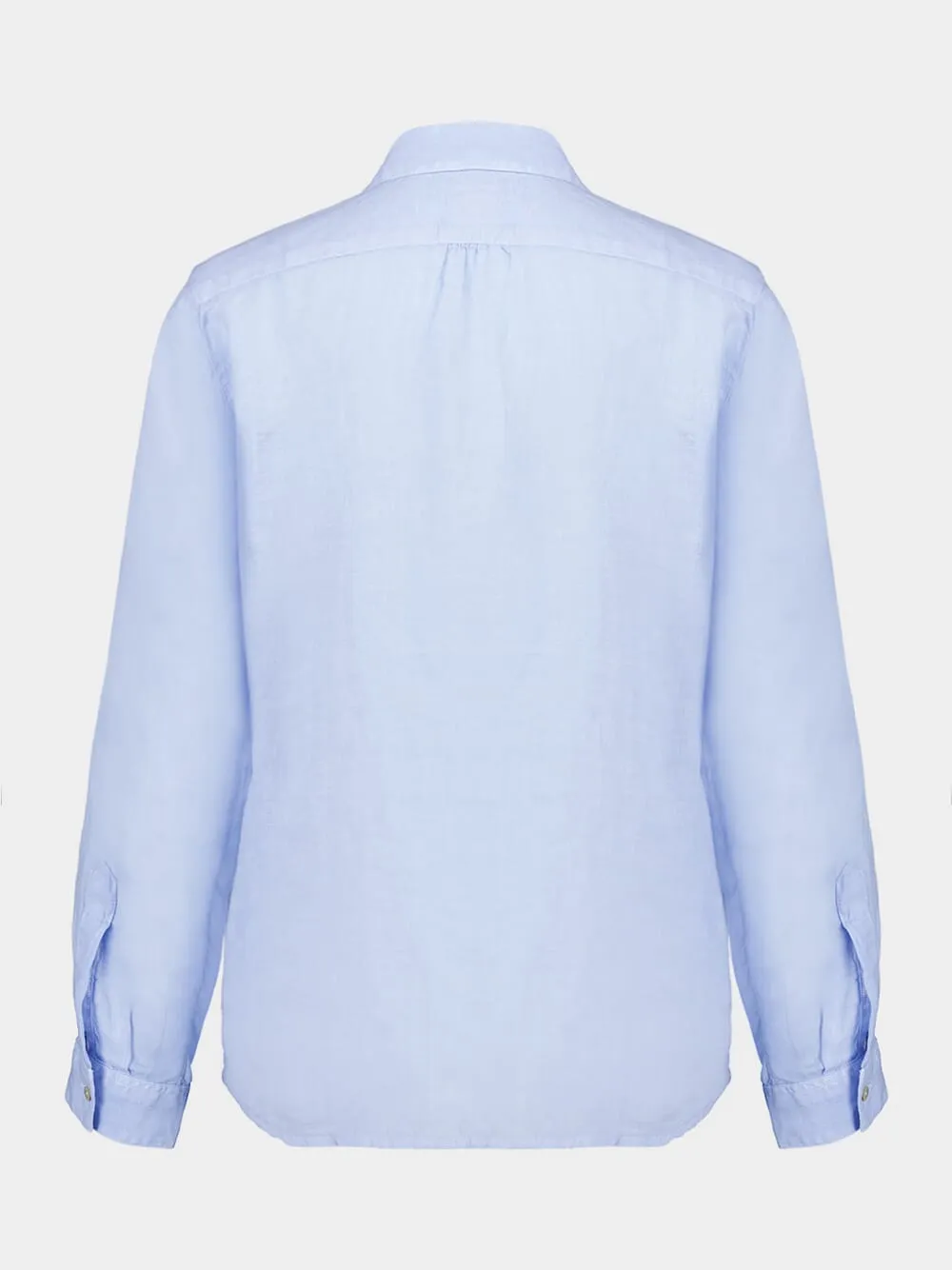 Aquatic Solid Long Sleeve Linen Shirt sold by Fashion Clinic product image thumbnail 2