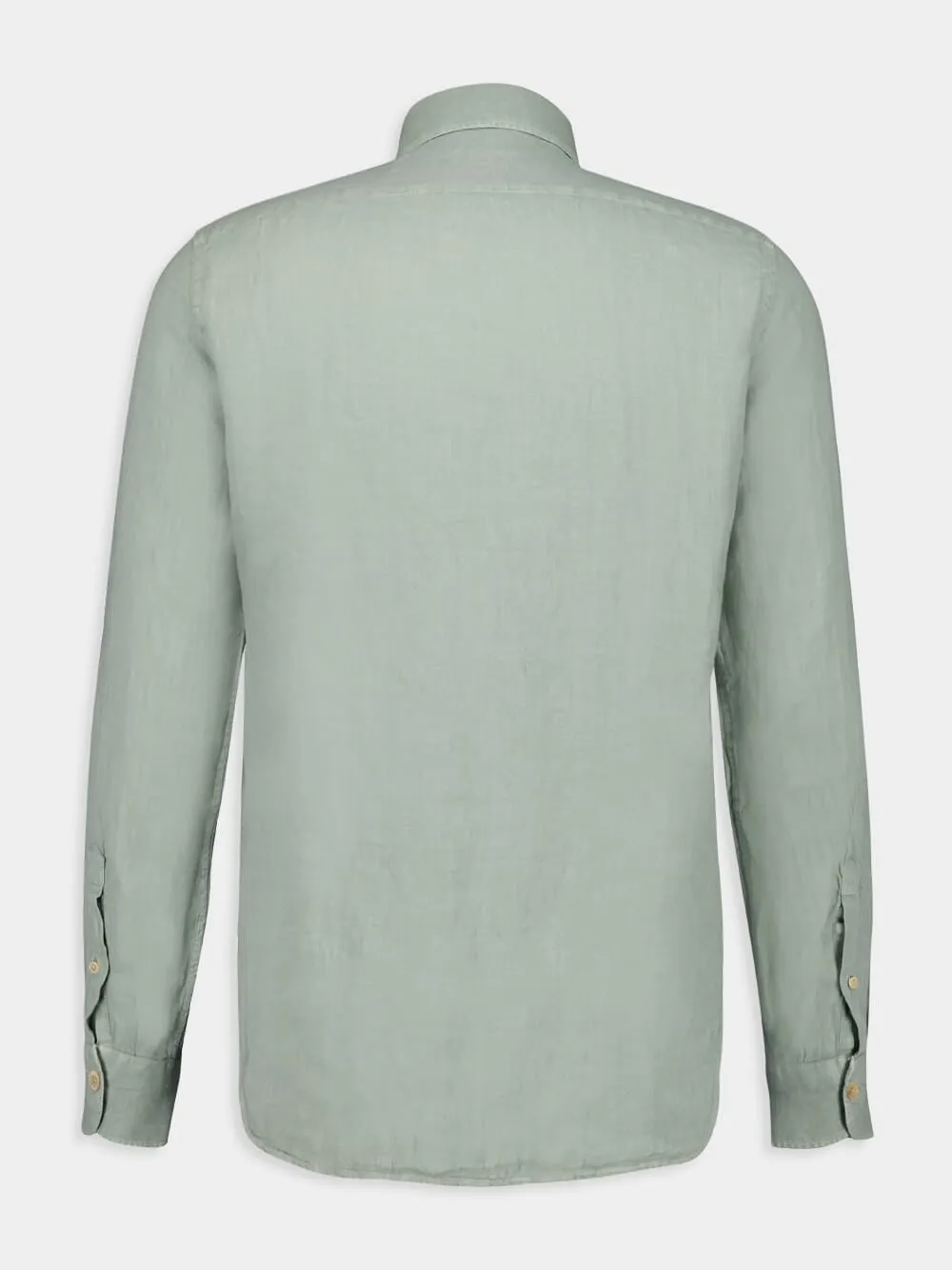 Mint Green Garment-Dyed Linen Shirt sold by Fashion Clinic product image thumbnail 2