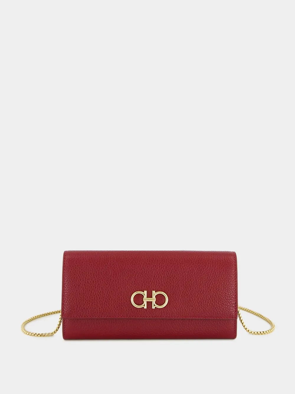 Red Gancini Wallet with Chain sold by Fashion Clinic