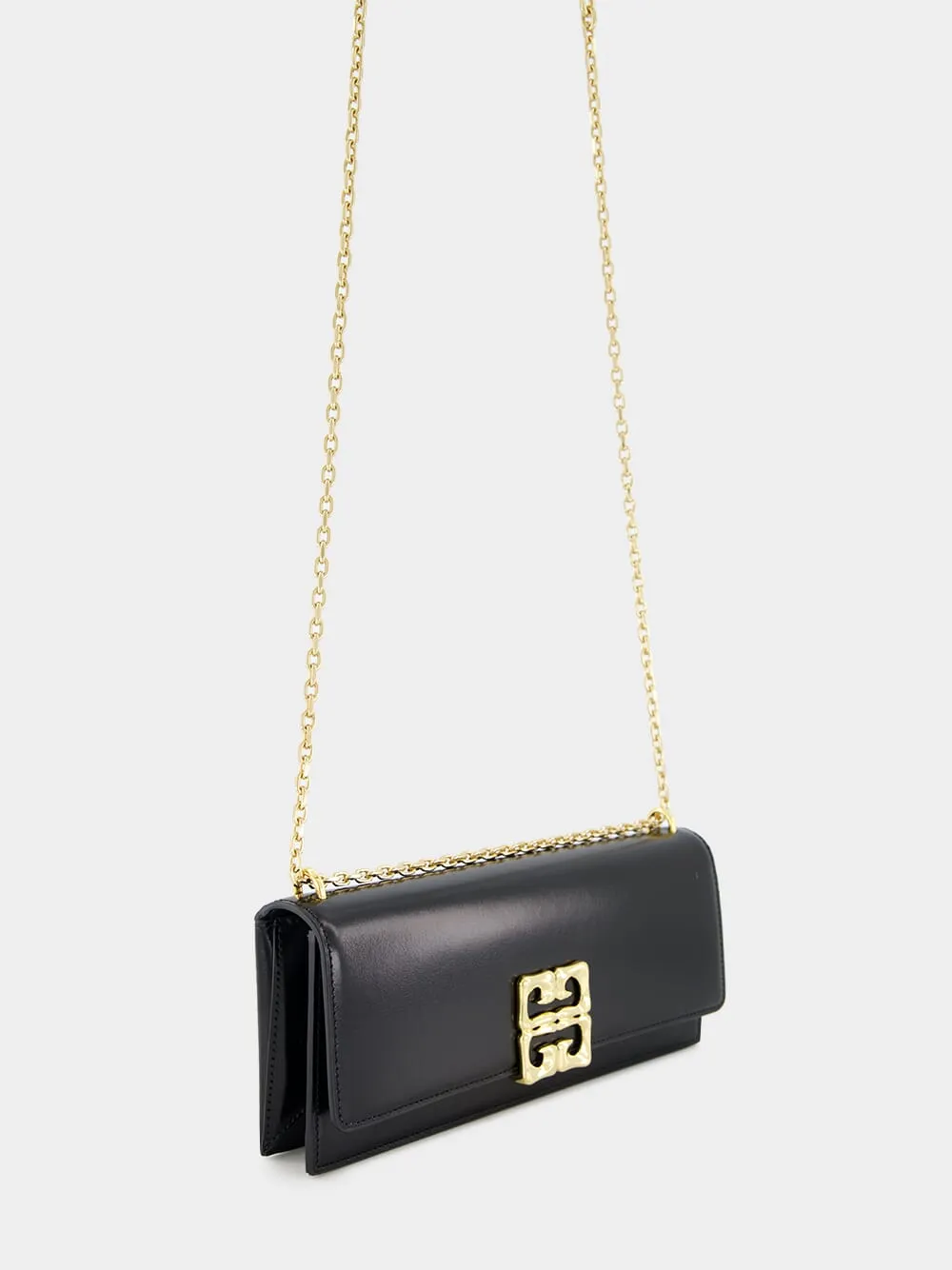 Black 4G Liquid Box Leather Clutch sold by Fashion Clinic product image thumbnail 3