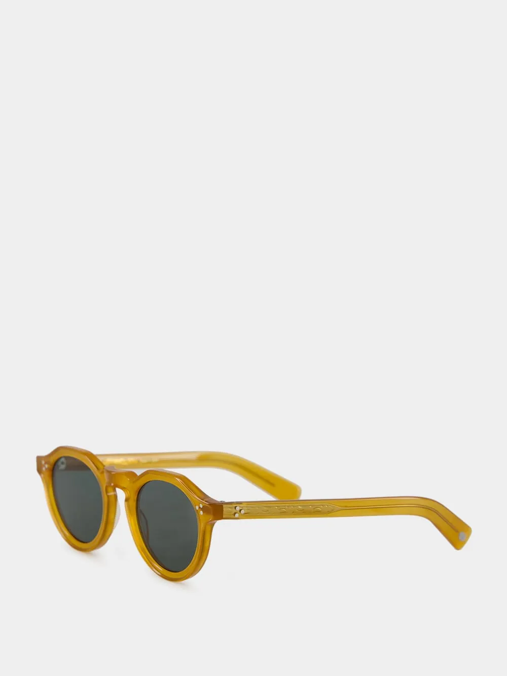 Mandarin Orange Mason Round Sunglasses sold by Fashion Clinic product image thumbnail 3